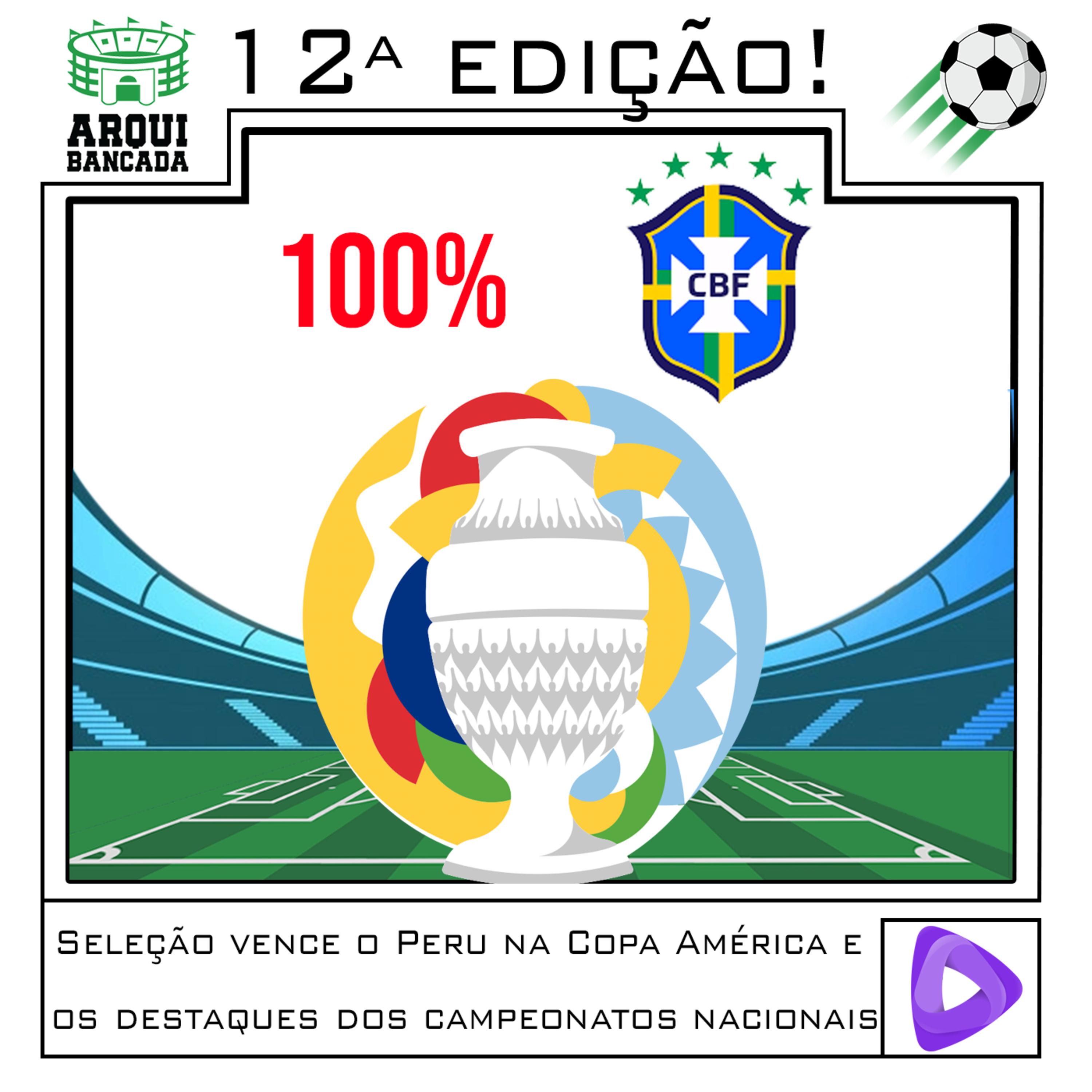 Arquibancada - 12ª Edição: Seleção vence o Peru na Copa América e os destaques dos campeonatos nacionais episode artwork