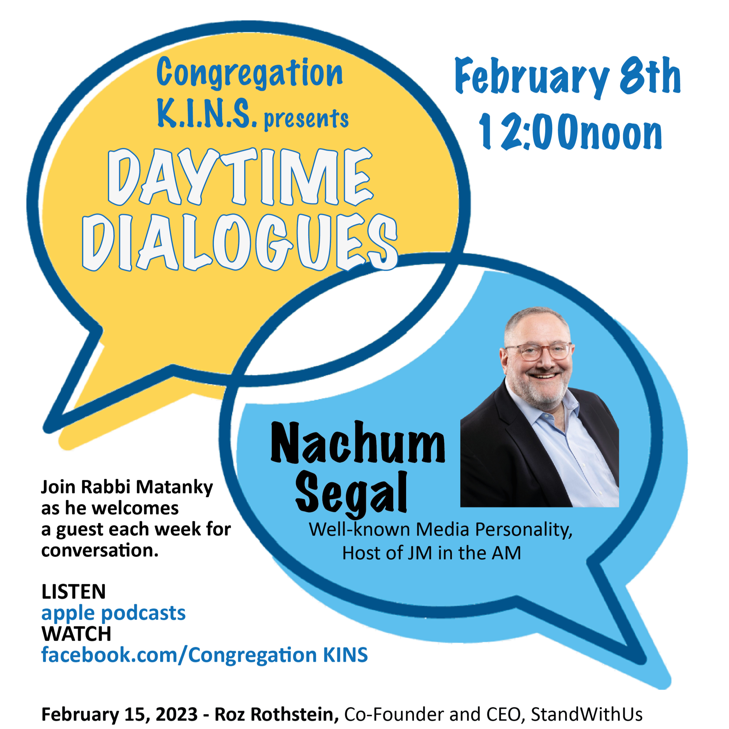 Congregation KINS presents Daytime Dialogues