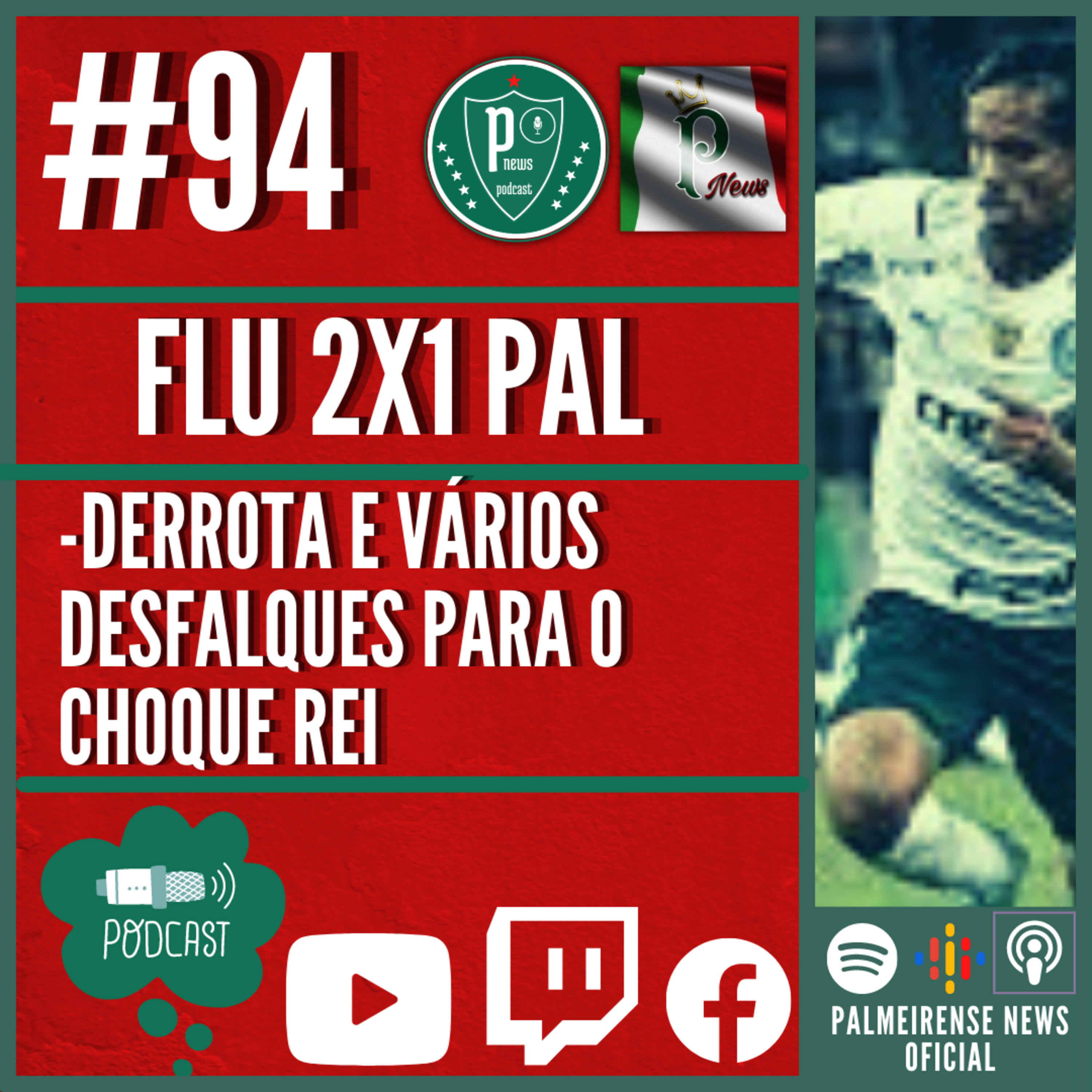 #94 - FLUMINENSE 2X1 PALMEIRAS - DERROTA E VÁRIOS DESFALQUES PARA O CHOQUE - REI  episode artwork