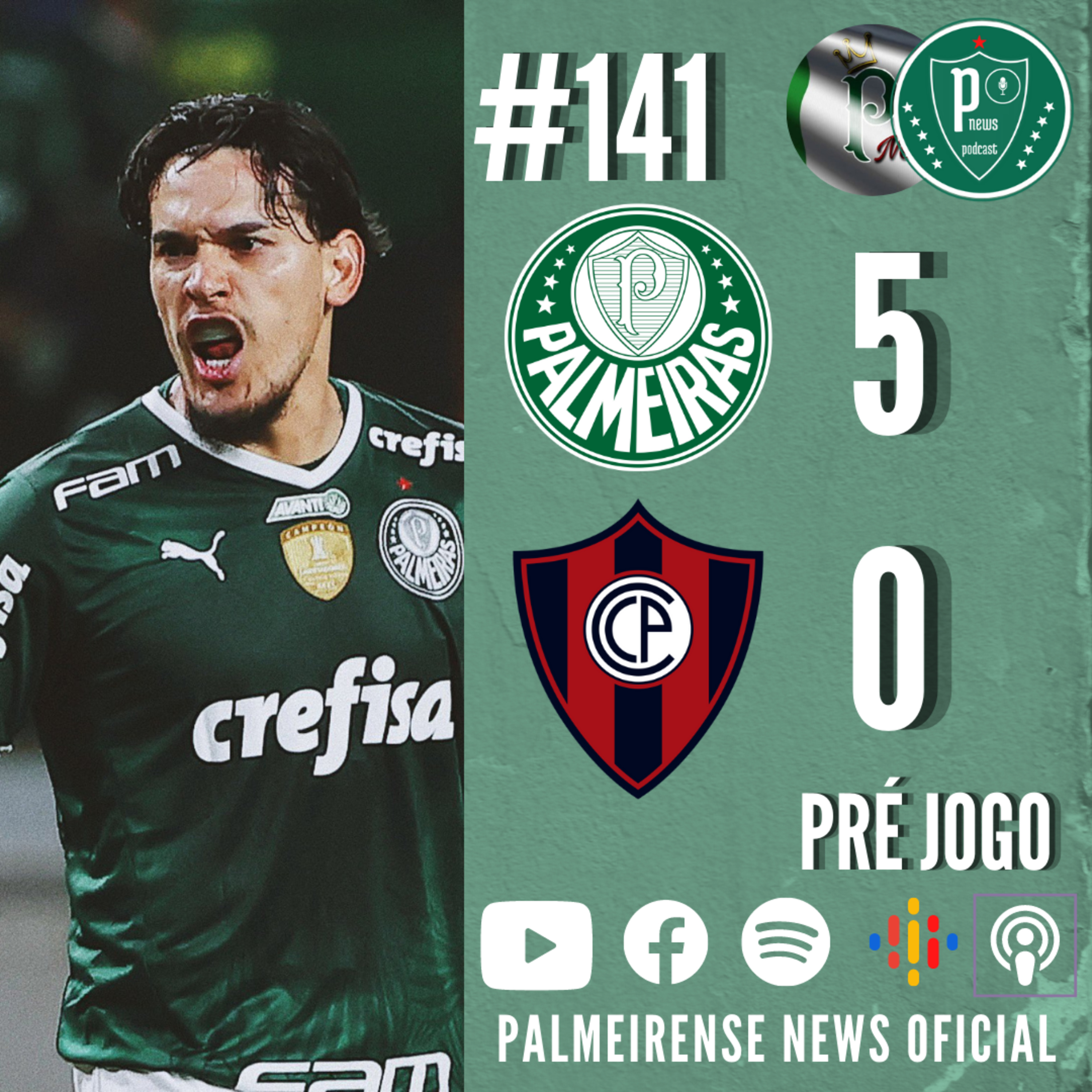 #141 | PALMEIRAS 5X0 CERRO PORTENO | A BICICLETA SAIU ! | PÓS JOGO  episode artwork