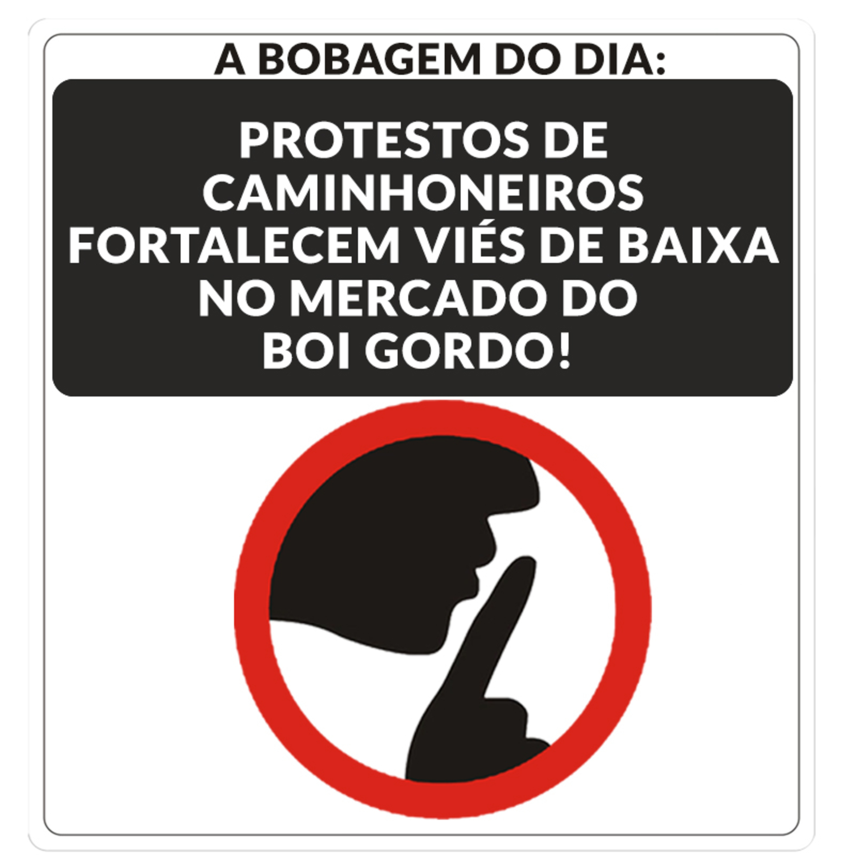 A BOBAGEM DO DIA: PROTESTOS DE CAMINHONEIROS FORTALECEM VIÉS DE BAIXA NO MERCADO DO BOI GORDO! episode artwork