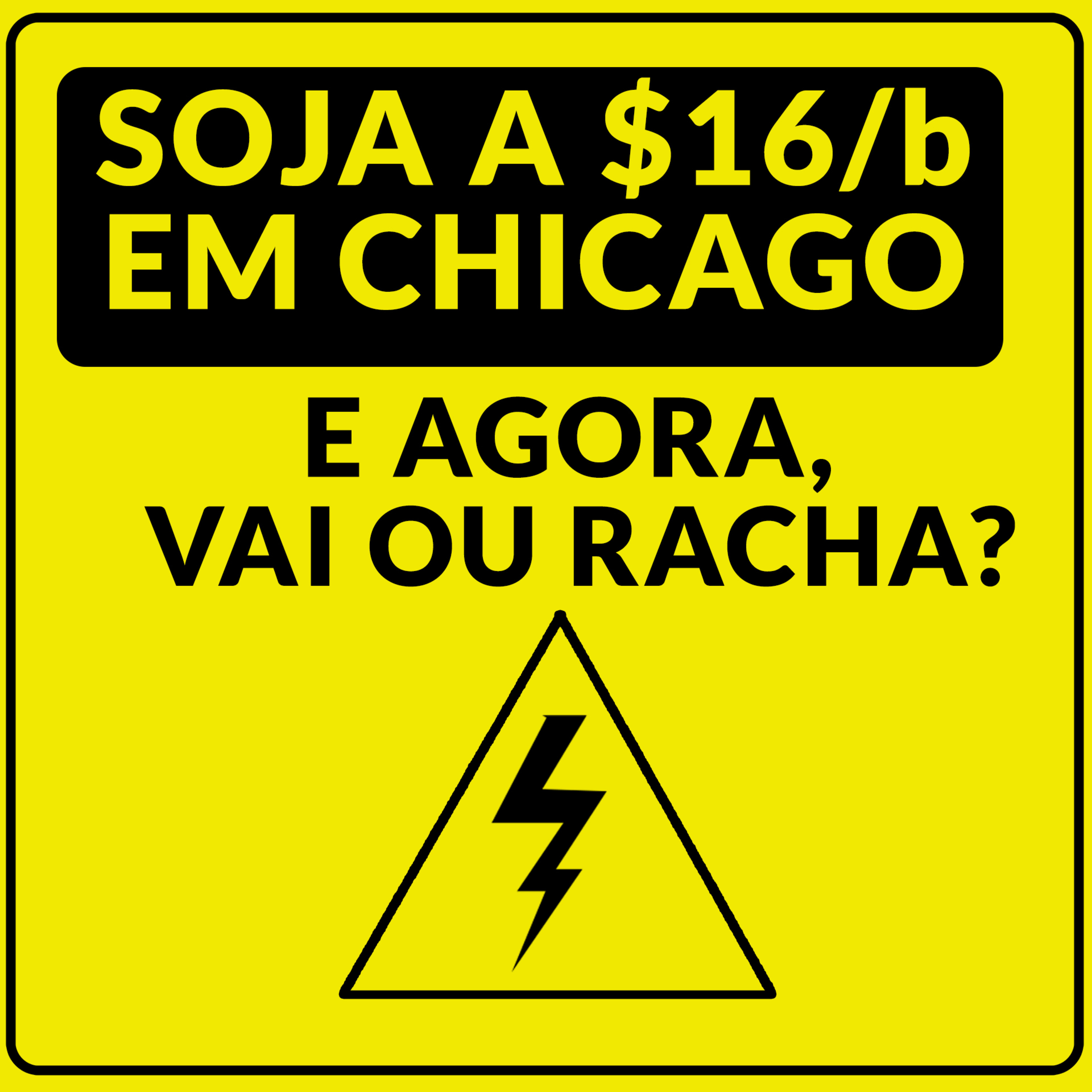 SOJA A $16/b EM CHICAGO. E AGORA, VAI OU RACHA?