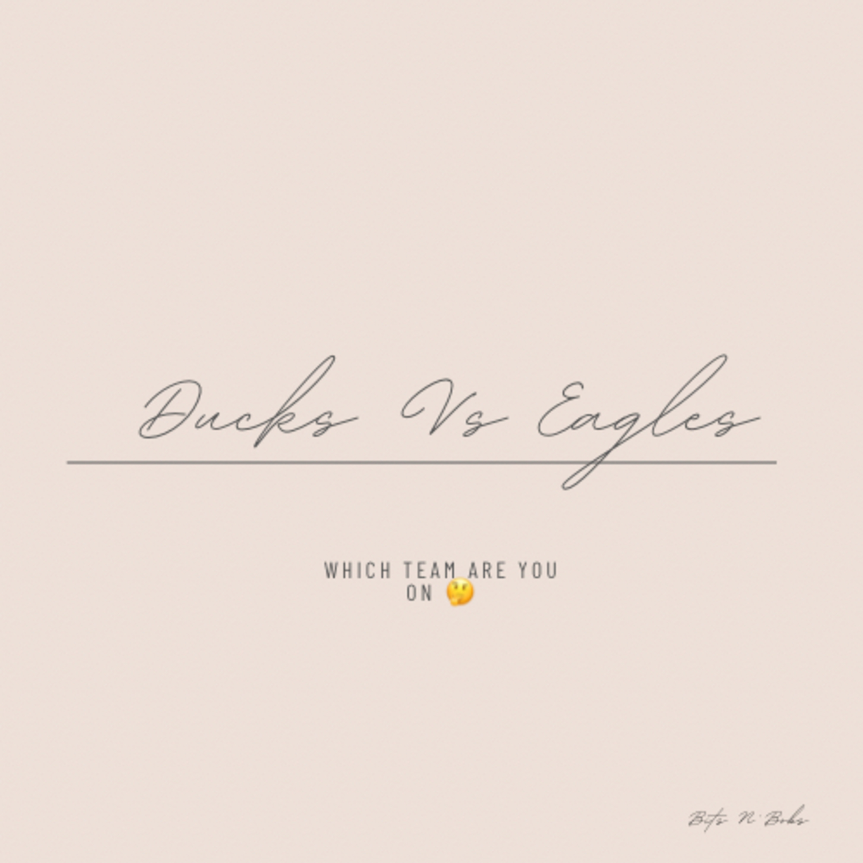 Ducks vs Eagles; which team are you on? 🧐