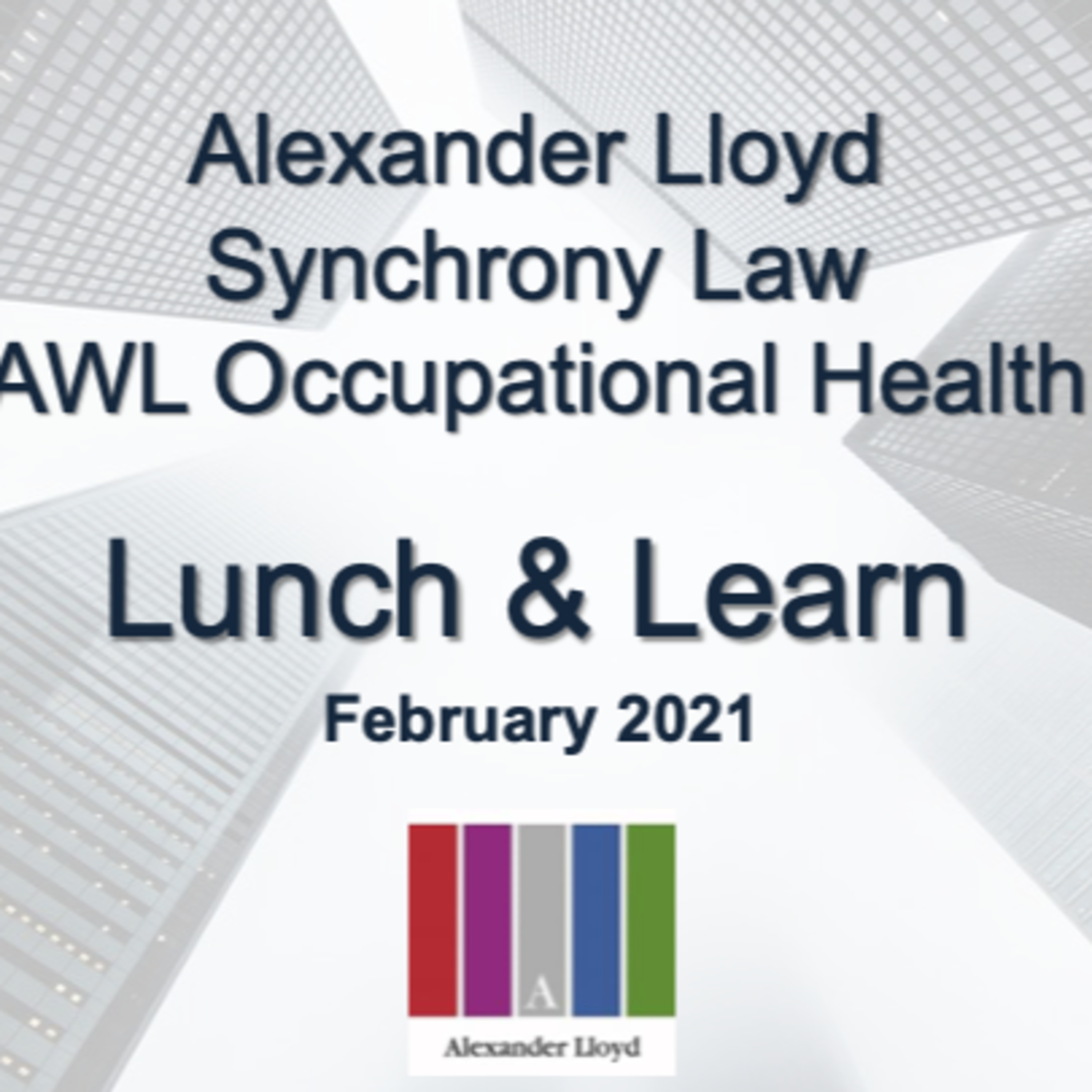 Alexander Lloyd HR Webinar - Supporting employee mental health during the pandemic and lockdown.