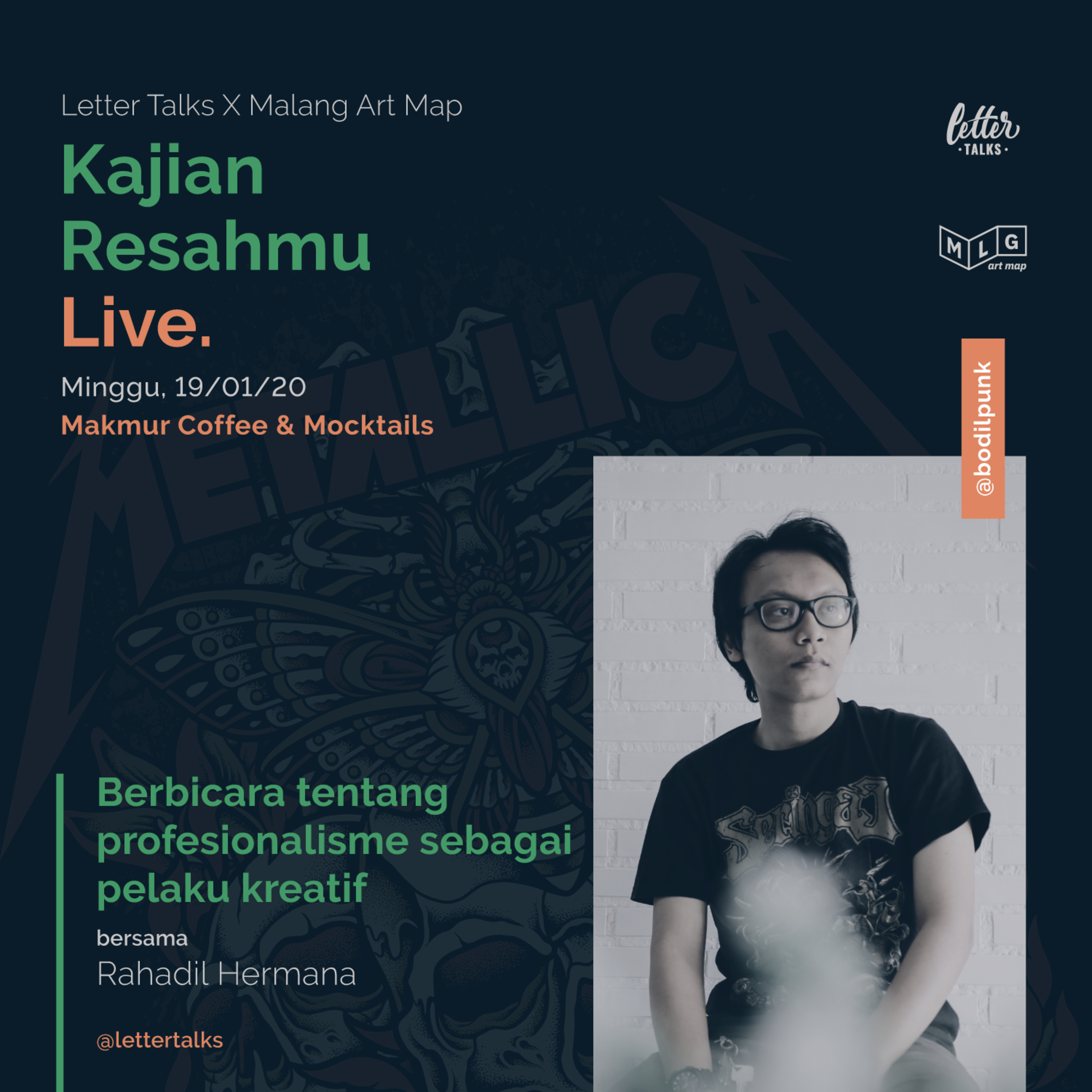 Kajian Resahmu Live - Rahadil Hermana / @bodilpunk