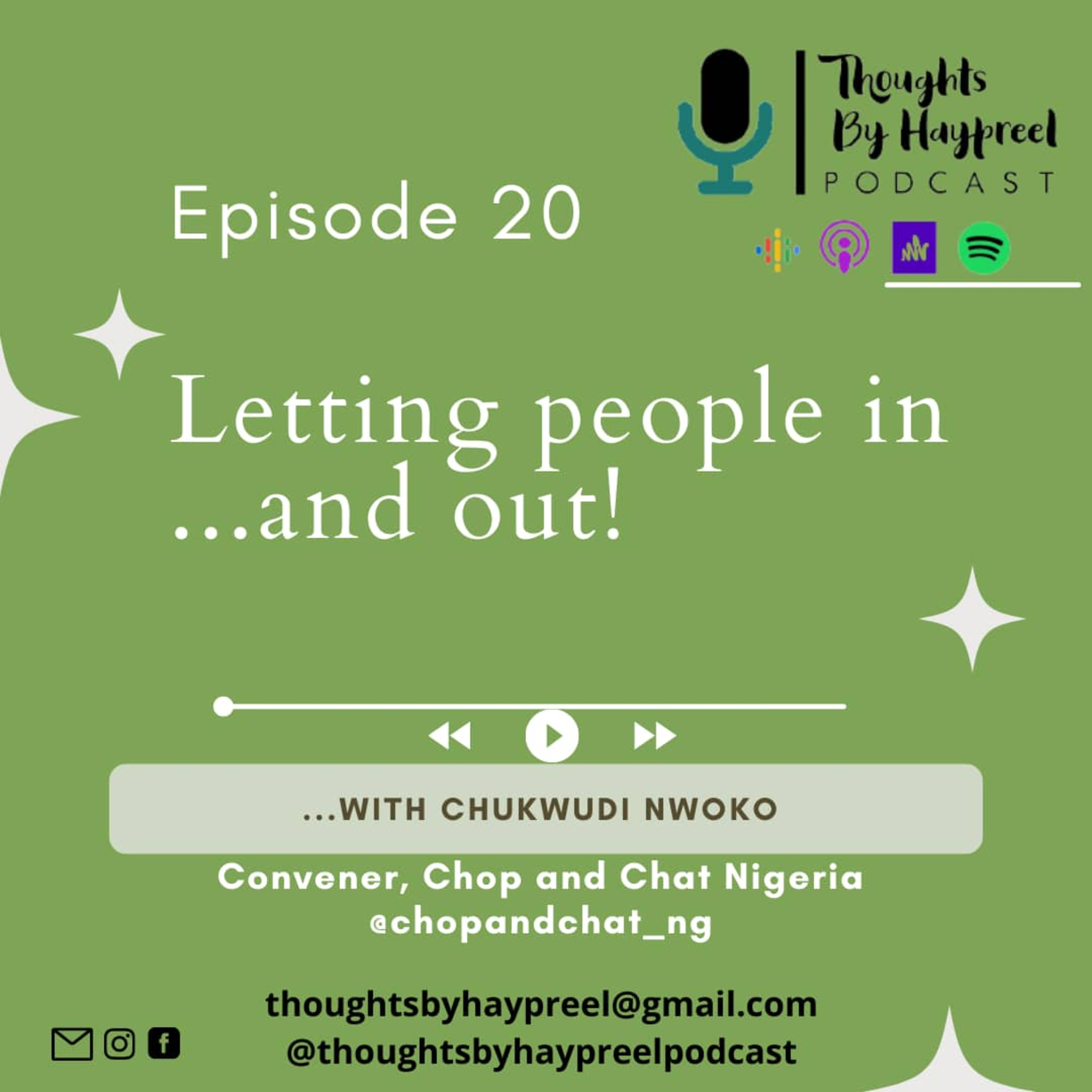 Ep. 20_Letting People In...and Out! episode artwork