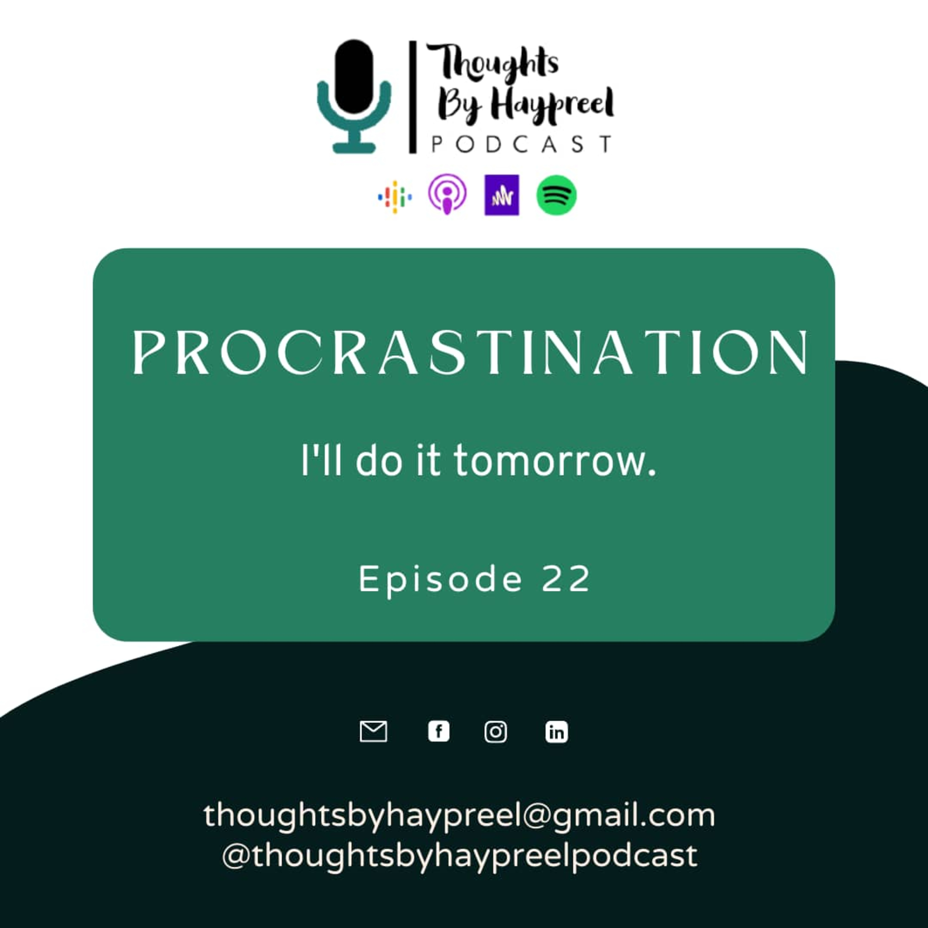 Ep. 22_Procrastination episode artwork