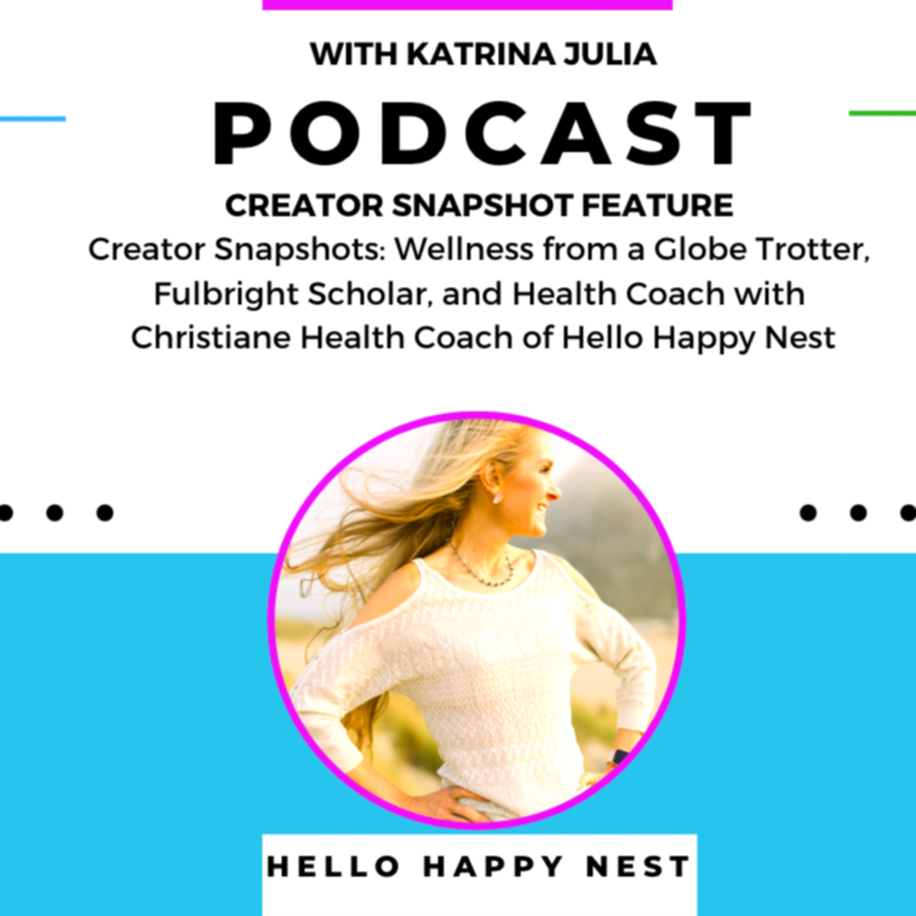 Creator Snapshots: Wellness from a Globe Trotter, Fulbright Scholar, and Health Coach with Christiane Health Coach of Hello Happy Nest episode artwork