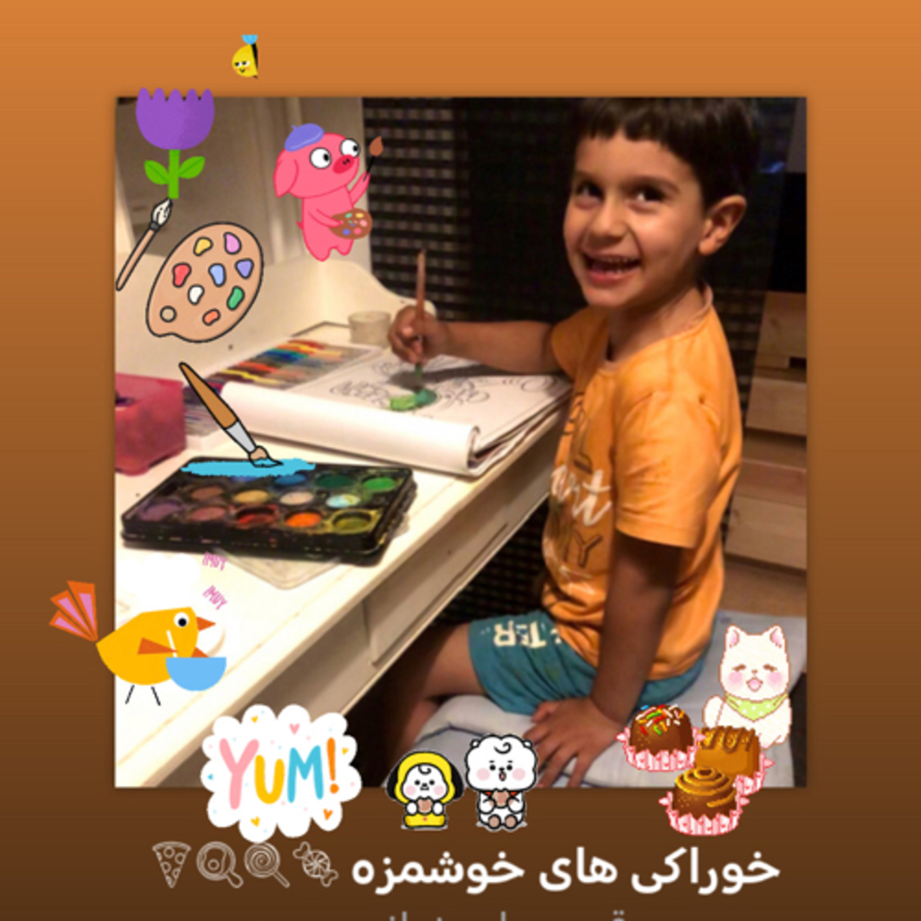 کاور خوراکی های خوشمزه 🍬🍭🍳🍕