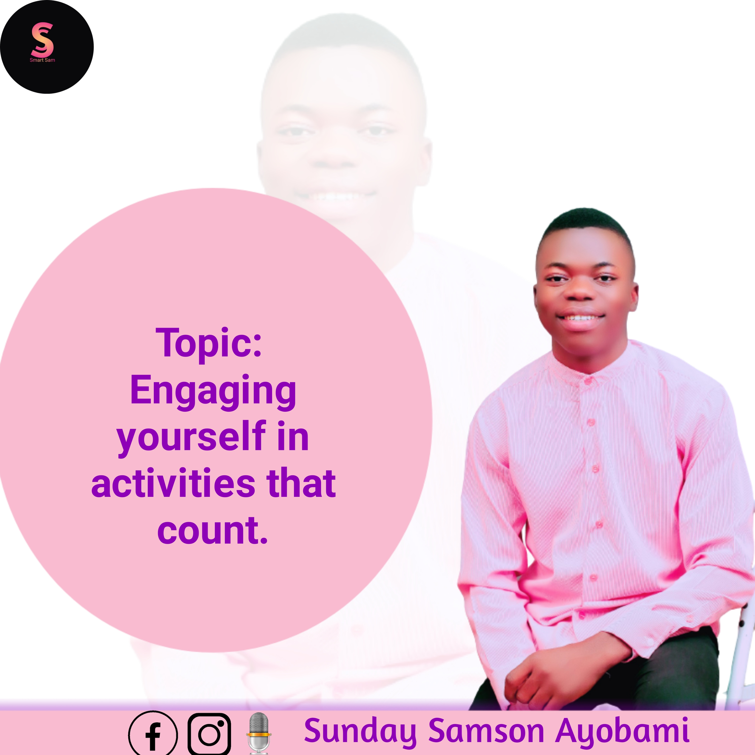 Engaging yourself in activities that count.