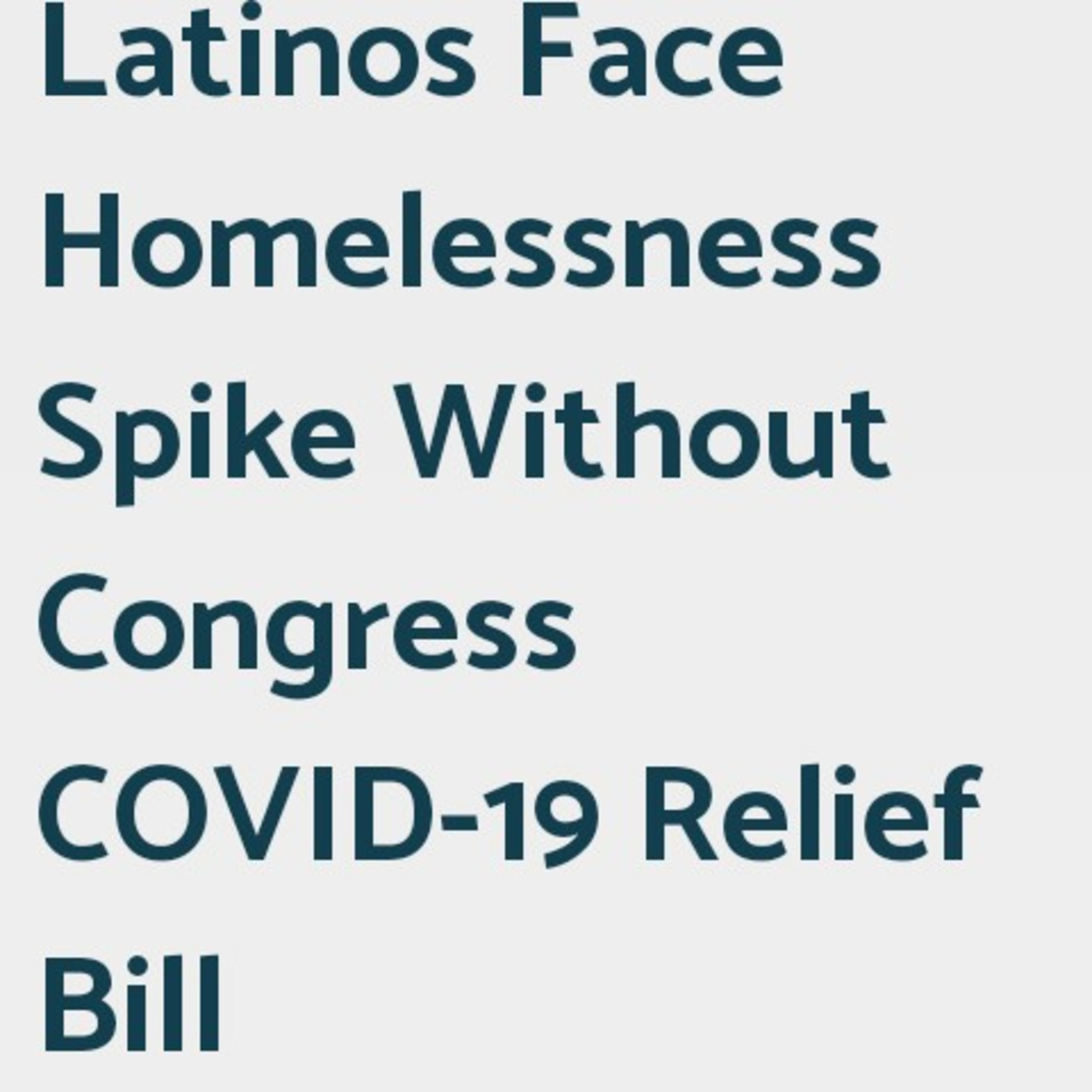 Latinos are facing homelessness due to Covid19, but anti-black coconuts are ignoring. episode artwork