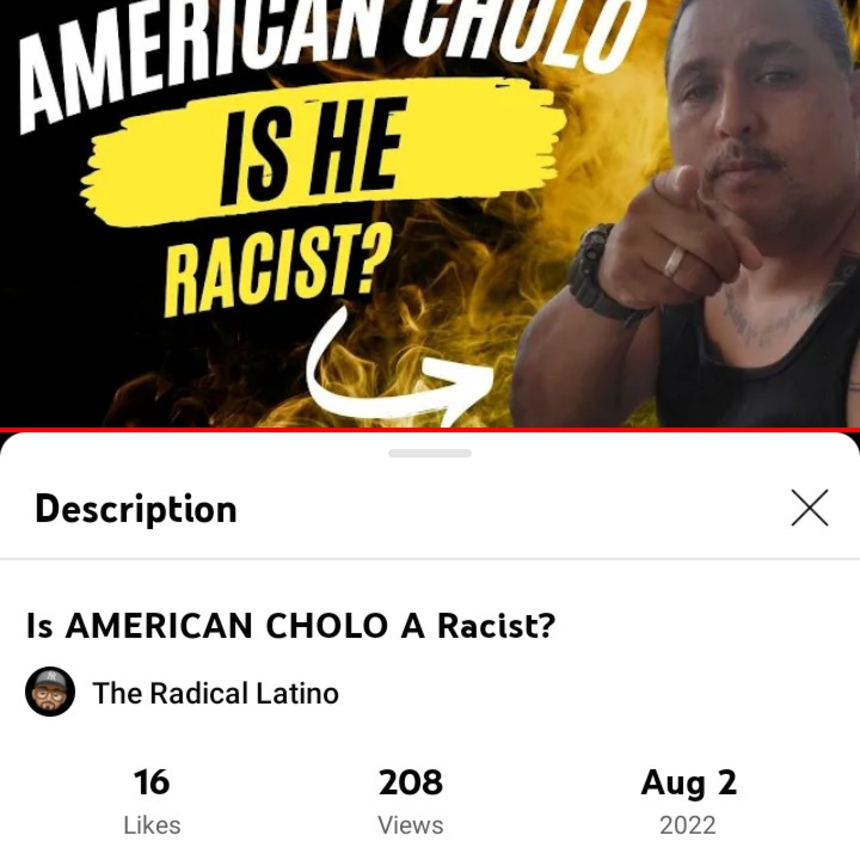 Radical Latino's video on American Cholo vs No Jumper over Tyga's "Ay Caramba'' episode artwork