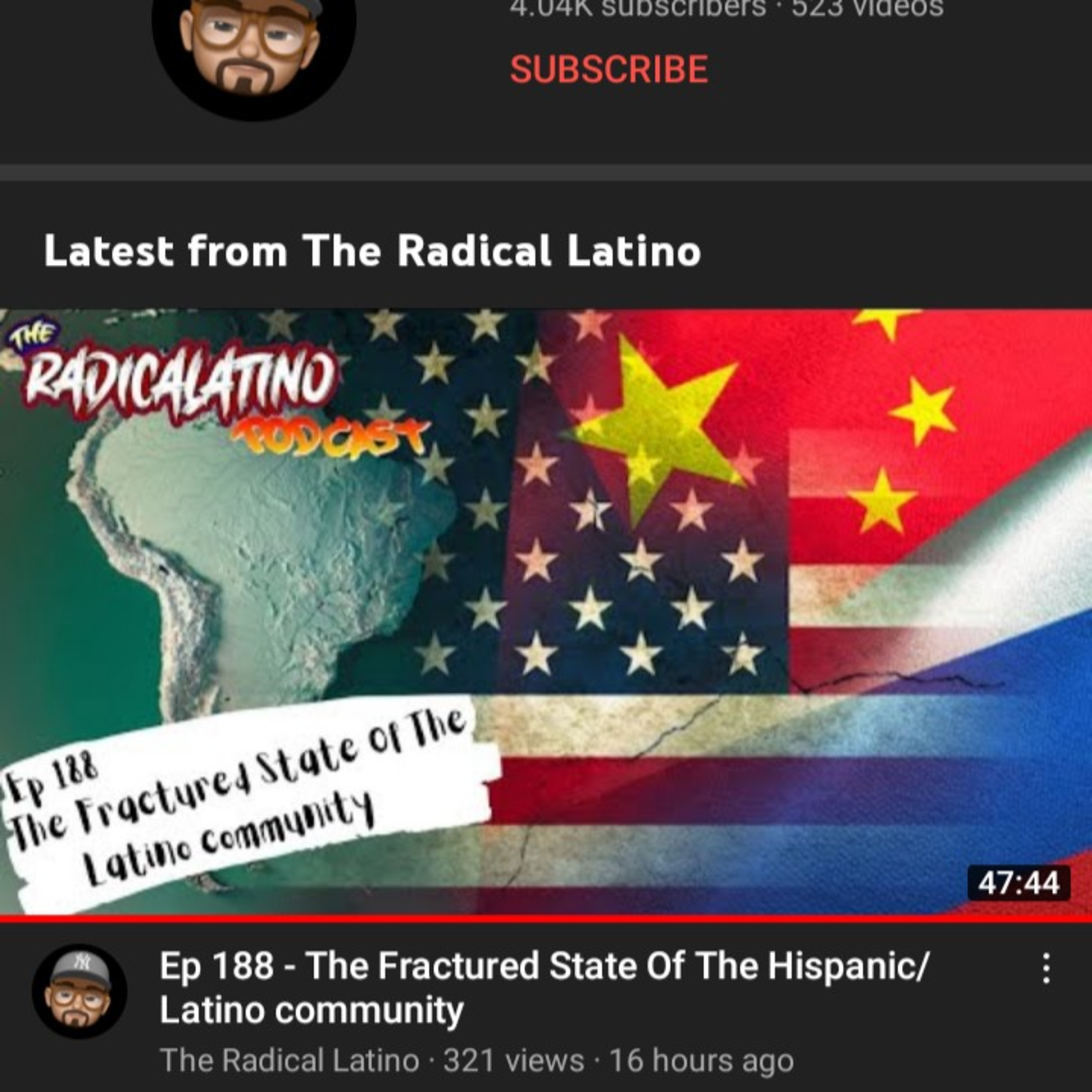 Radical Latino's LAME claim anti ADOS FBA petition & views IN MY PROFANE & WEB DUBOIS VOICE  episode artwork