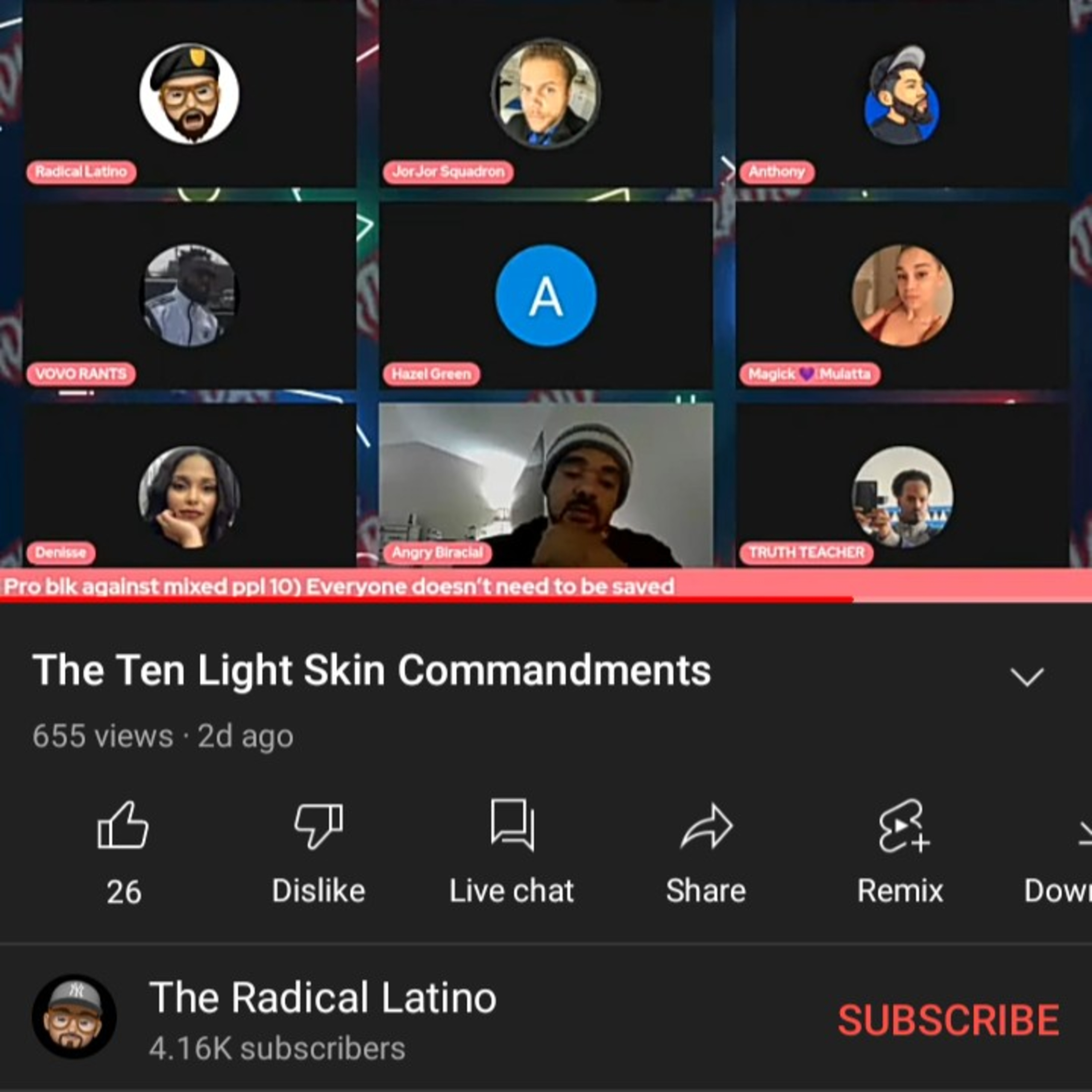 Radical Latino's betrayal against Truth Teacher on his recent panel. I am on Truth Teacher's side  episode artwork