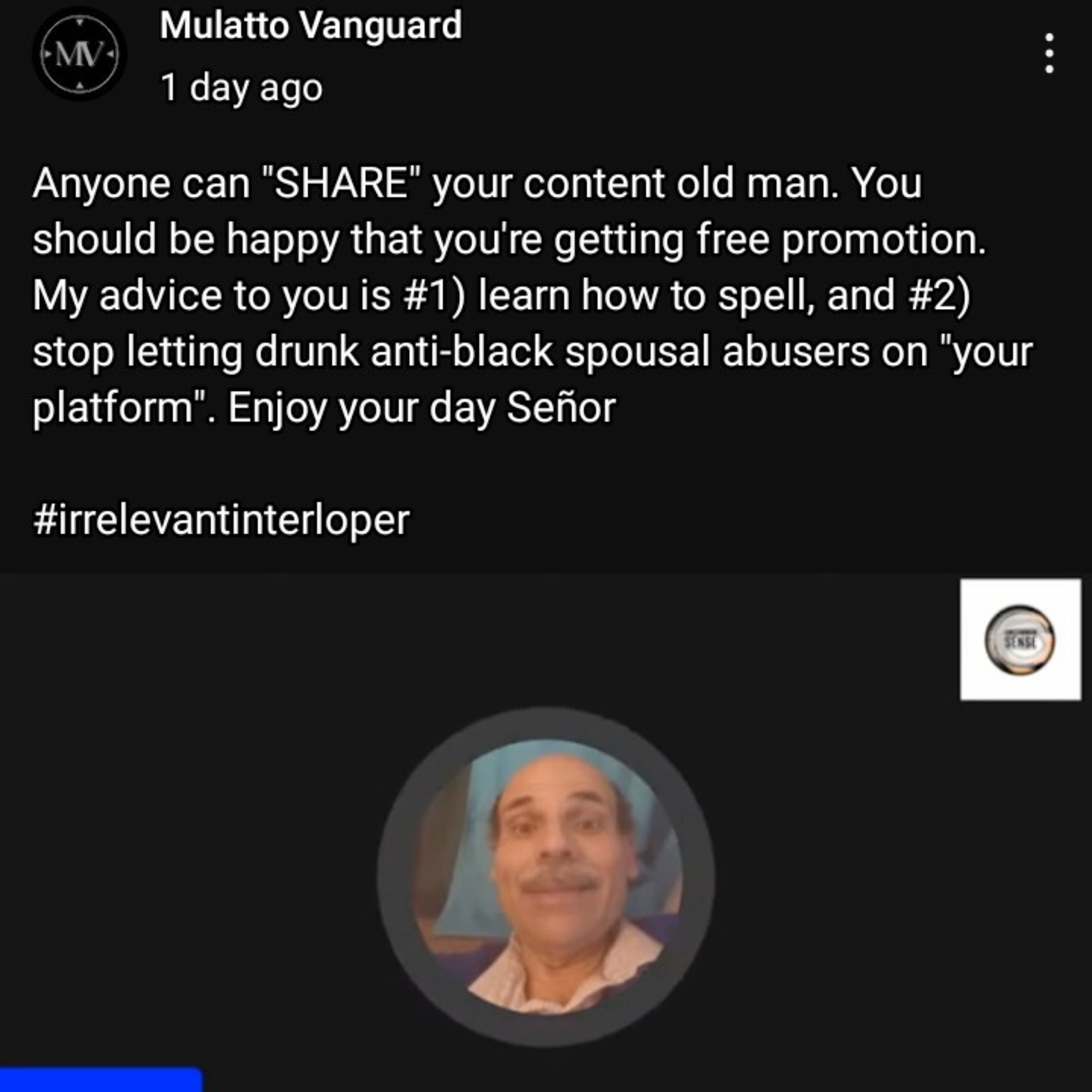Why is Dennise Gonzalez not checking Mulatto Vanguard disrespecting Elderly Señor Jose Negron? episode artwork