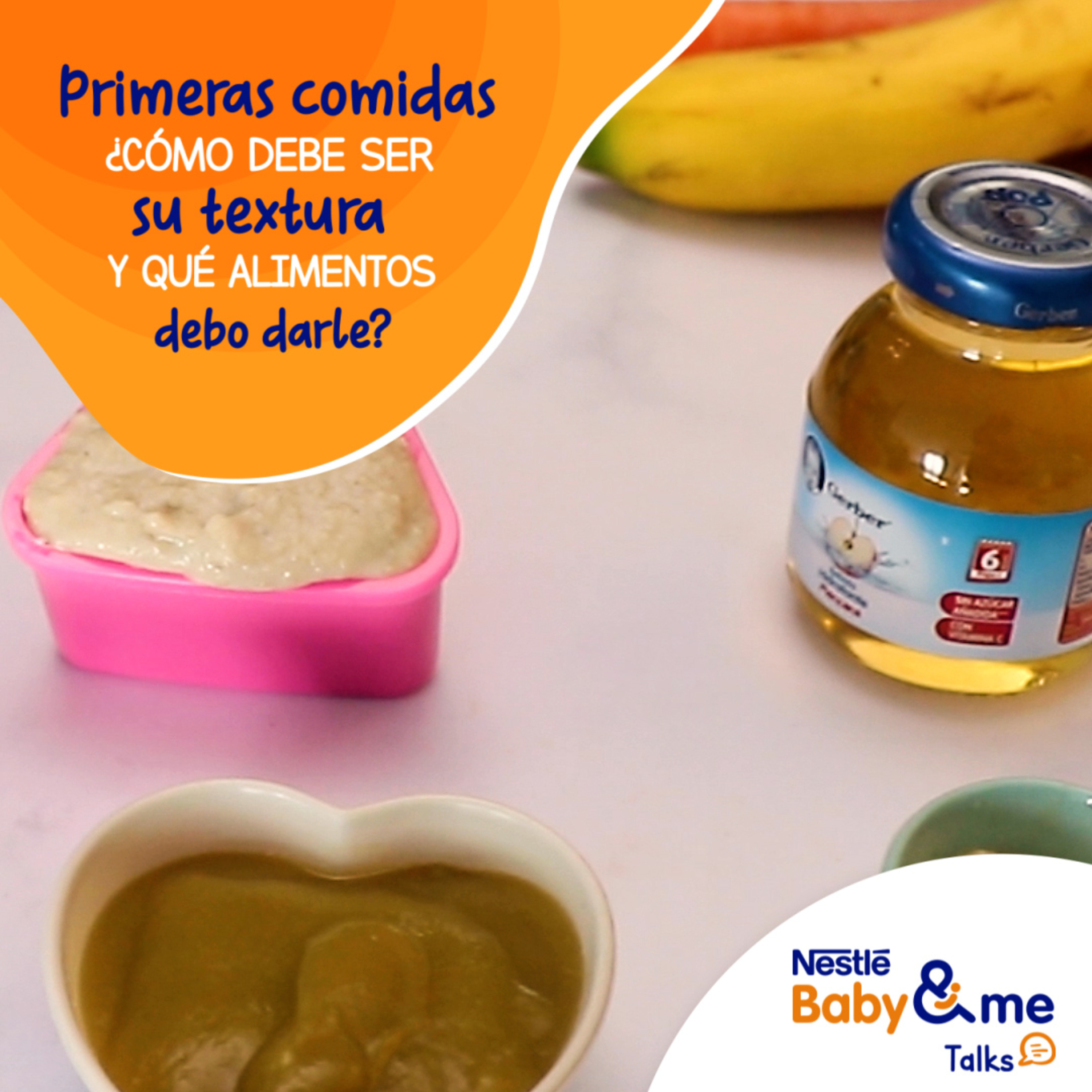 PRIMERAS COMIDAS | ¿Cómo debe ser su textura y qué alimentos debo darle?