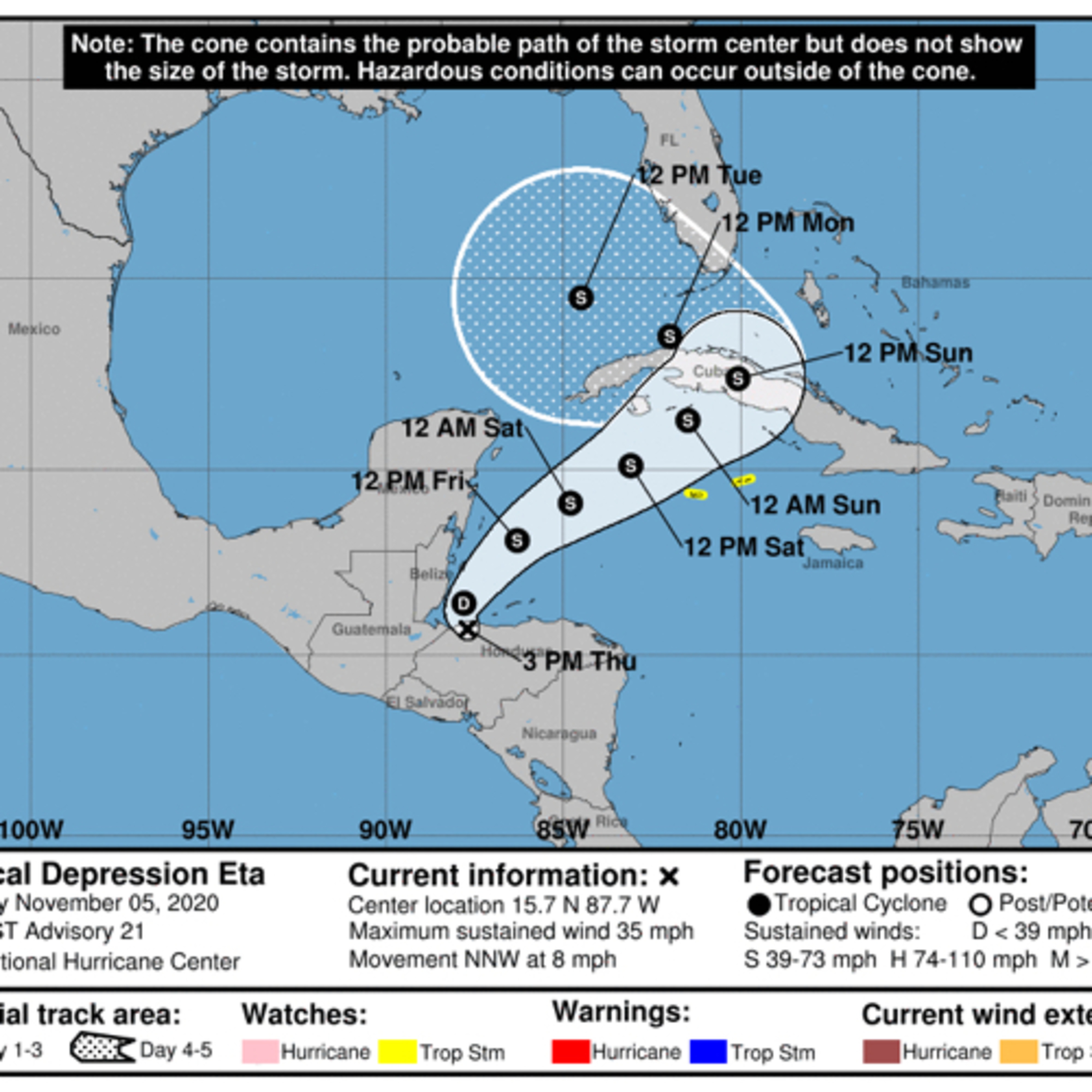 Warm Weekend Ahead, Eta Remains a Threat