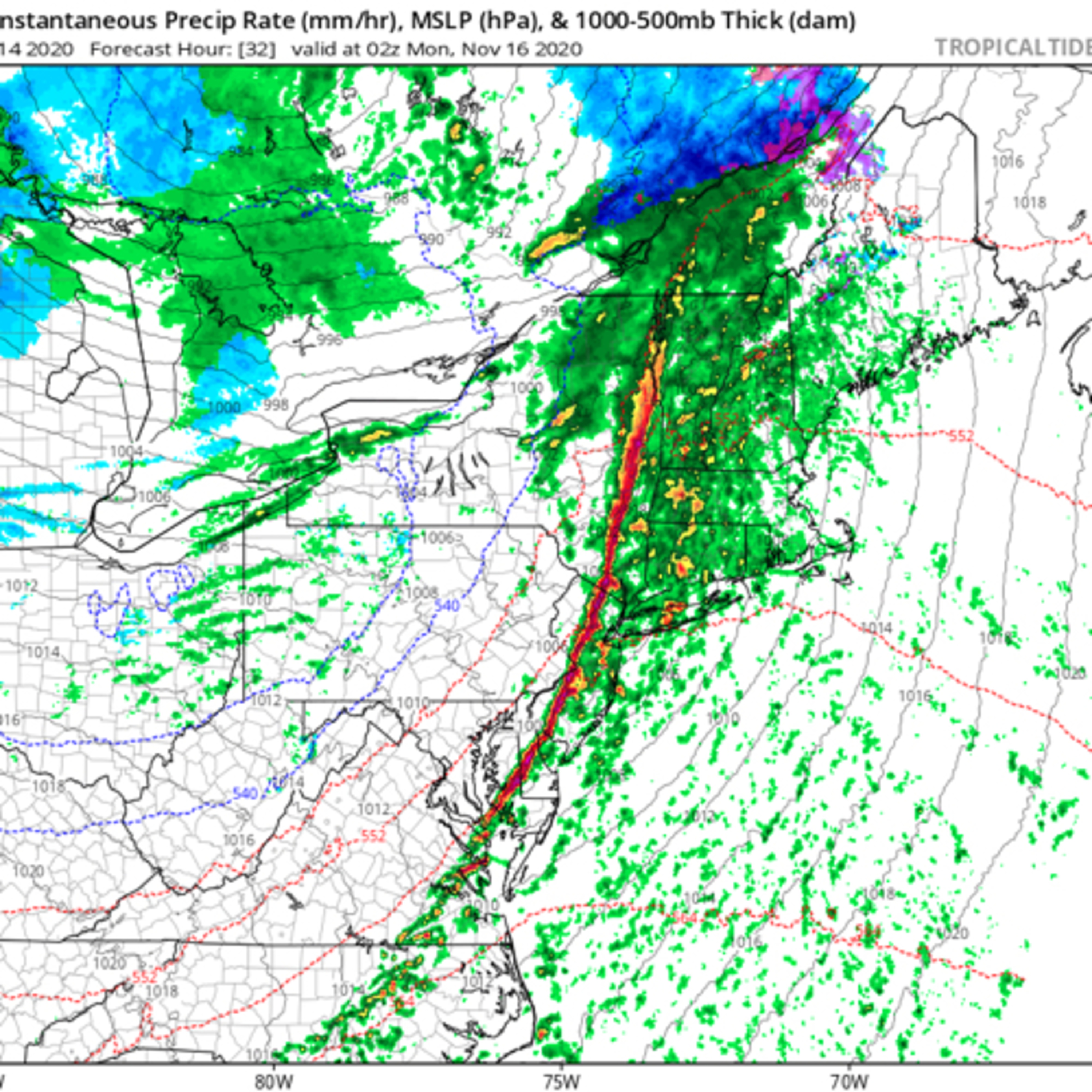 Wet and windy weather aim for Central America and NYC