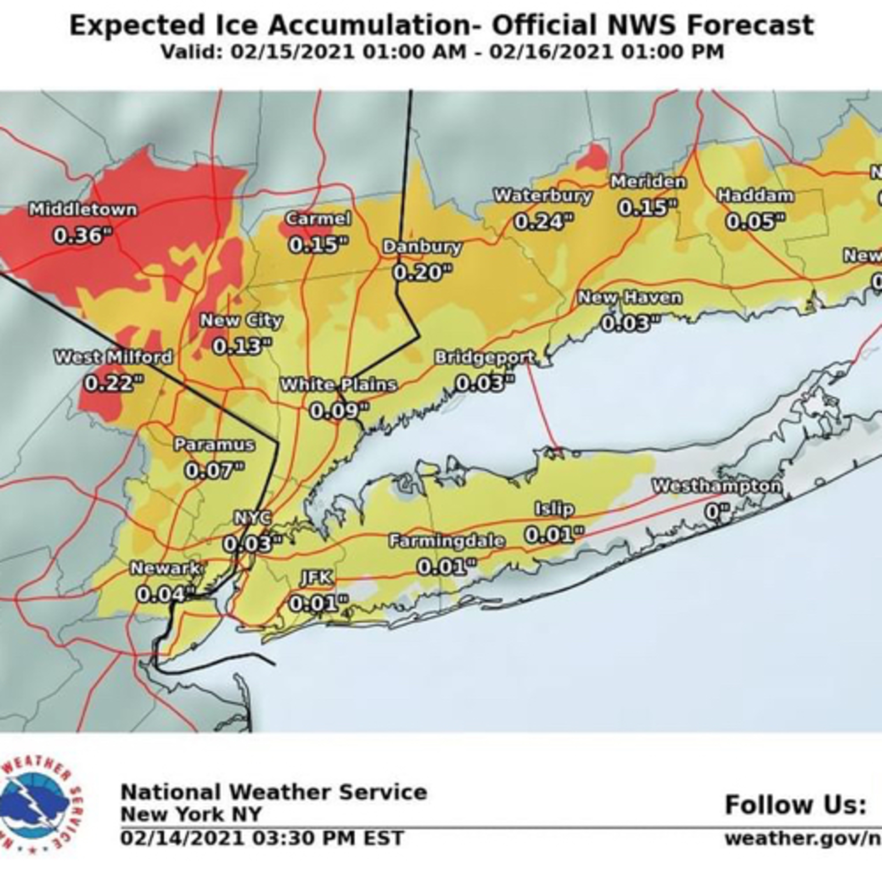 More freezing rain and then snow