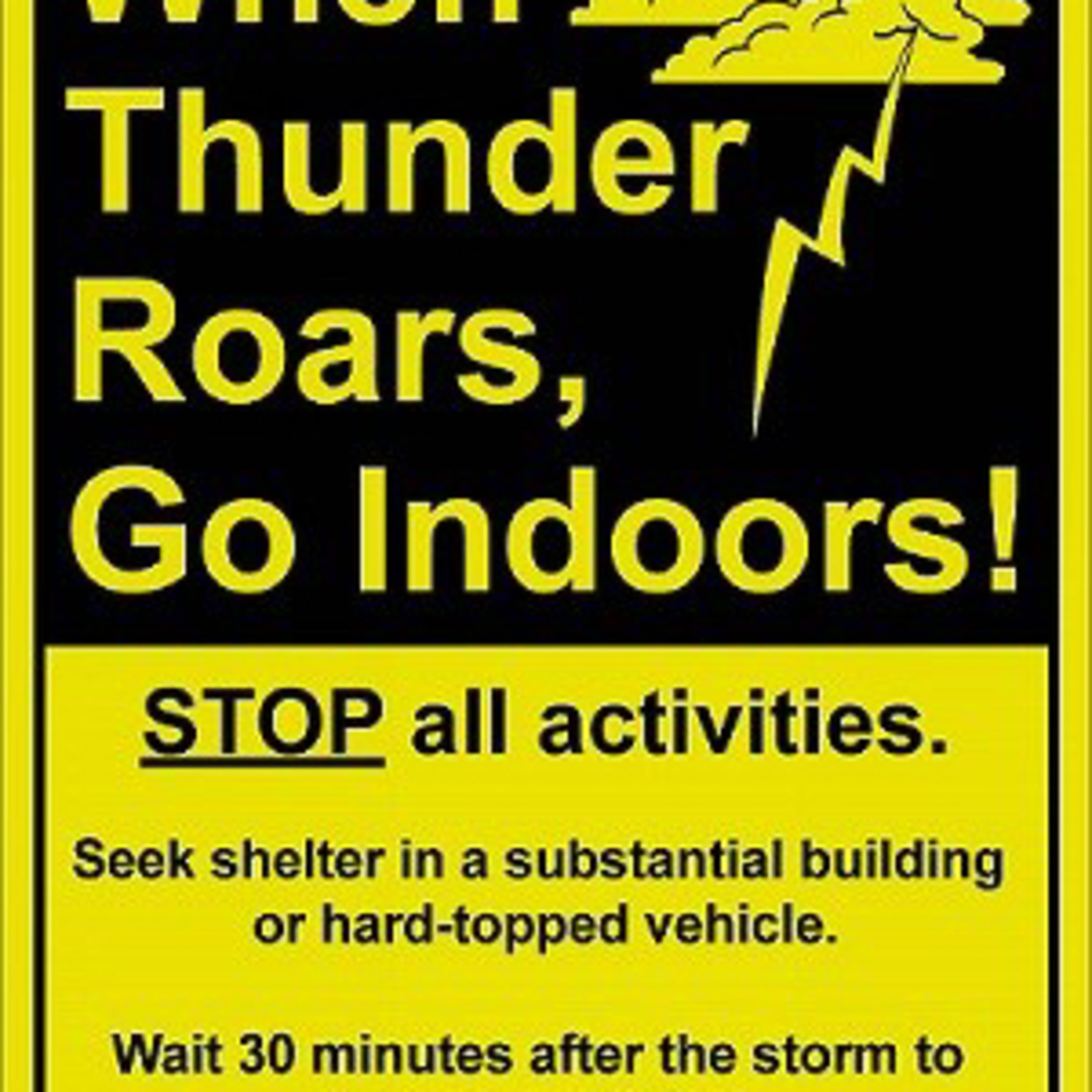 Lightning may be in your future, but you can avoid it.
