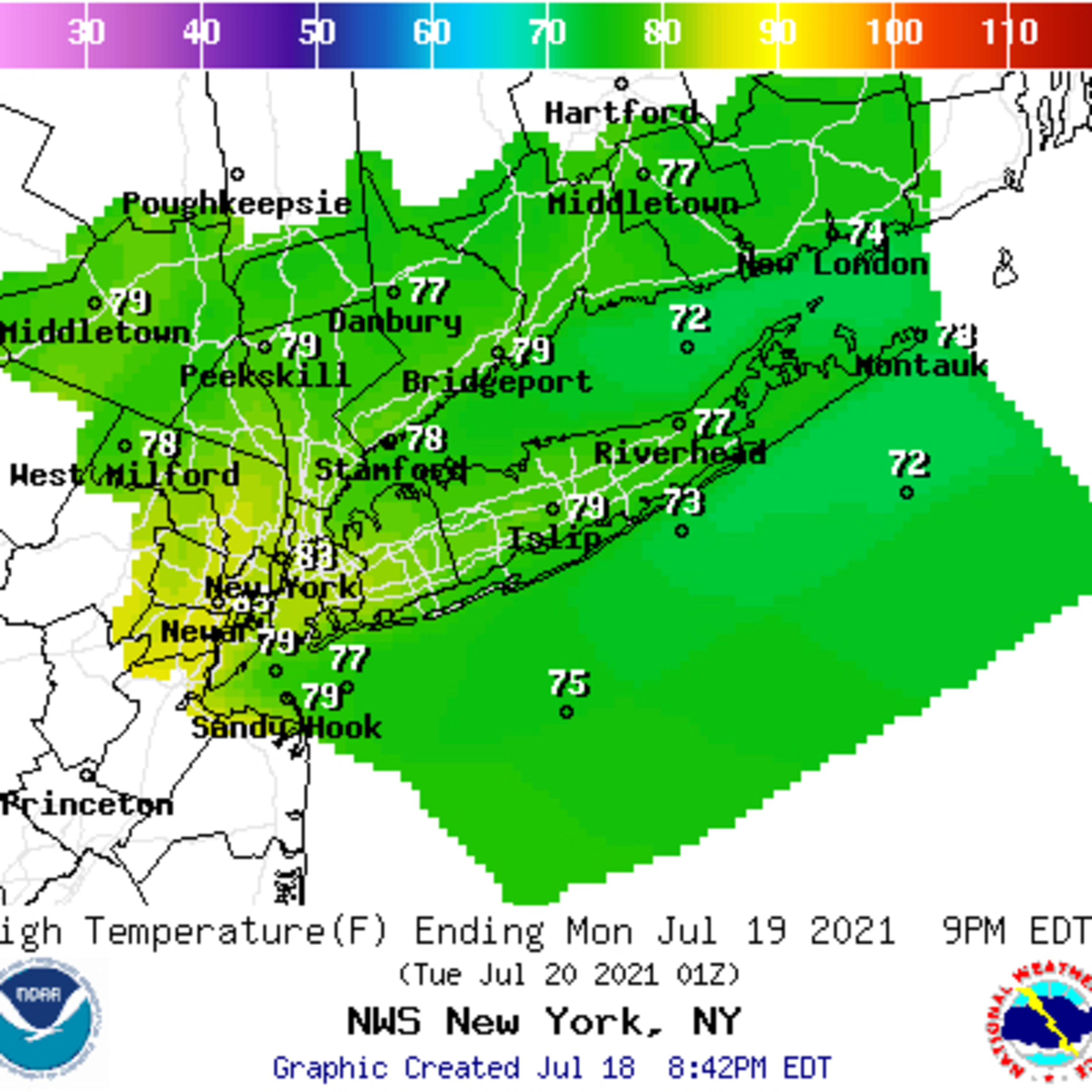 Humidity to slowly abate here this week.