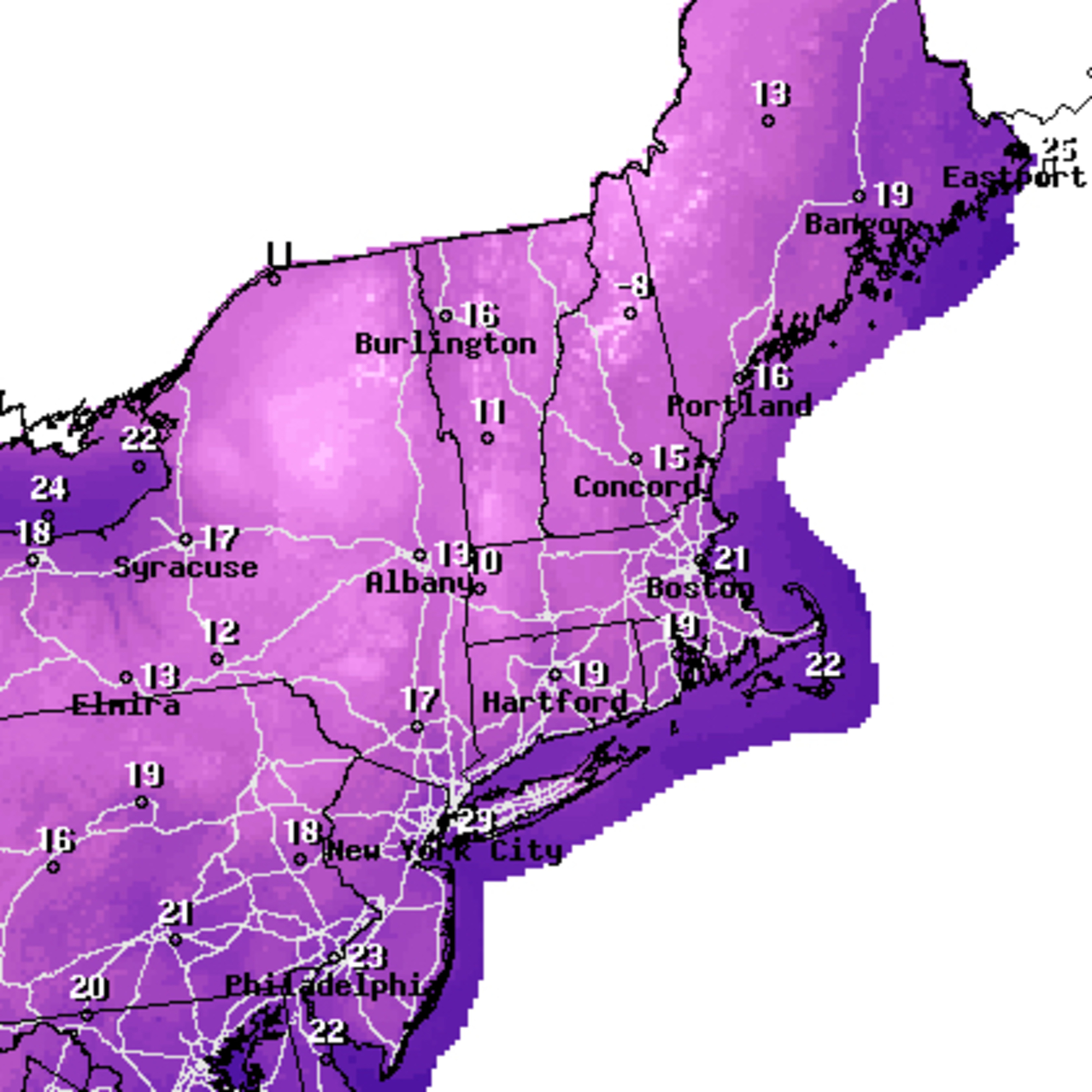 Brutal cold to start the week