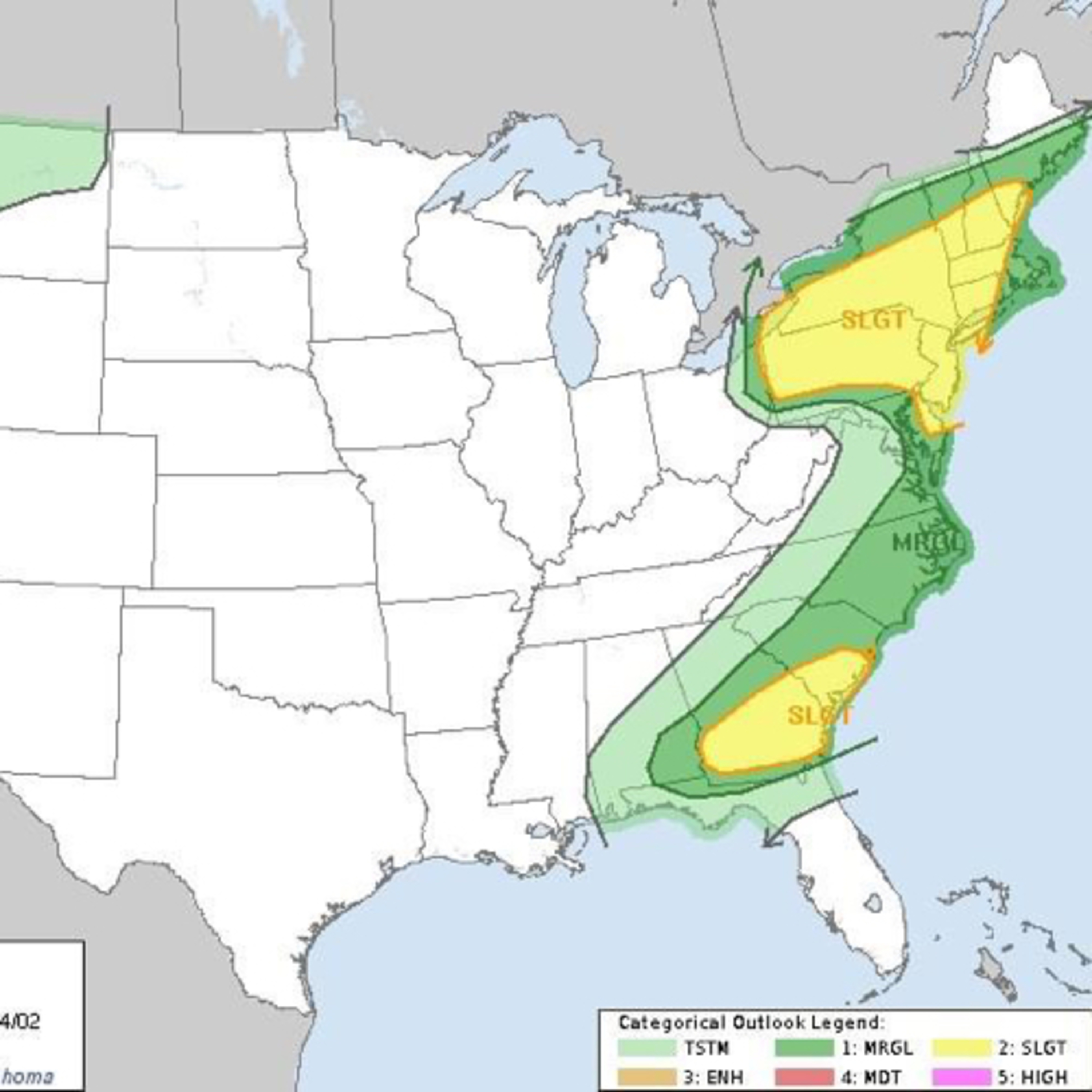 Severe weather marches east