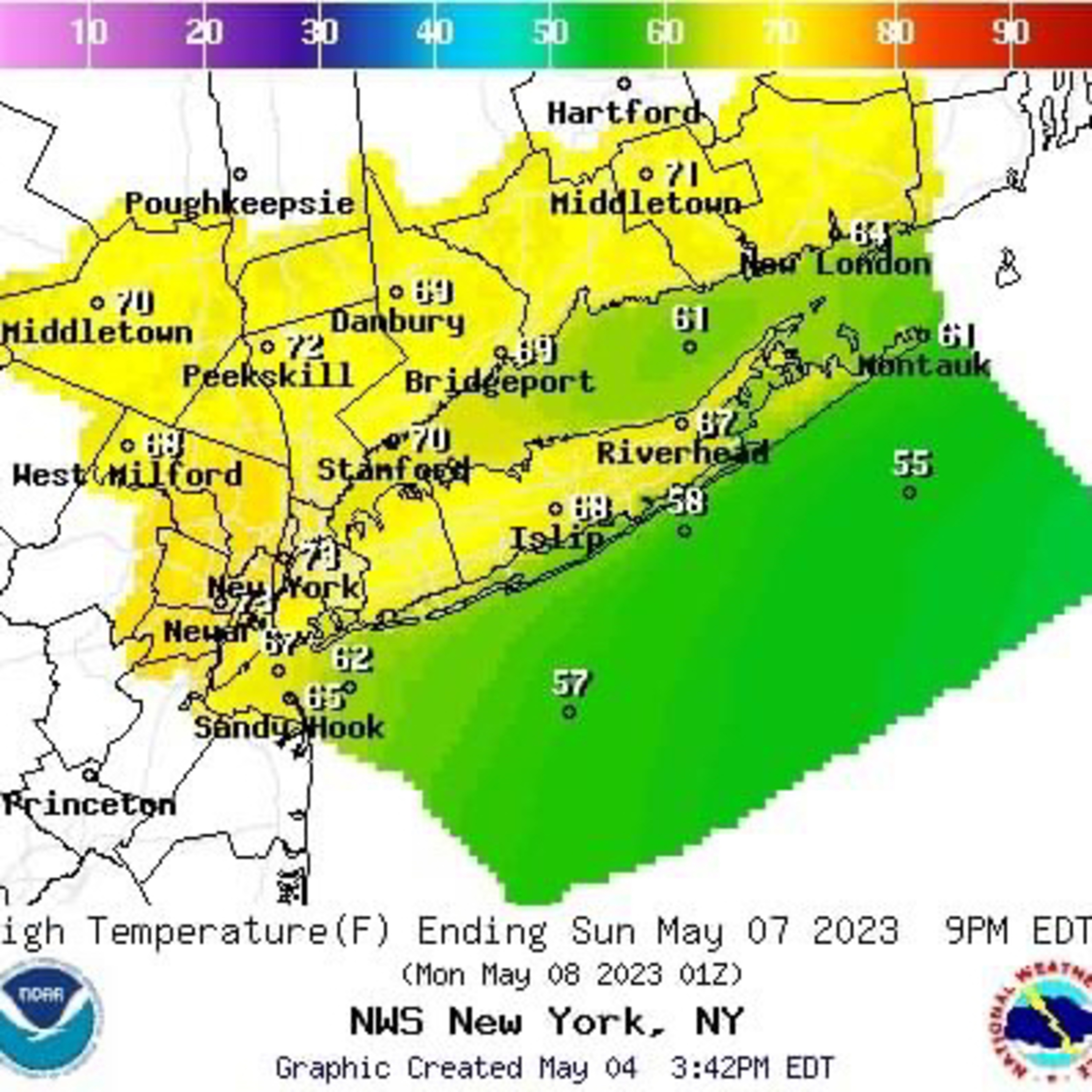 A preview of warmer days.
