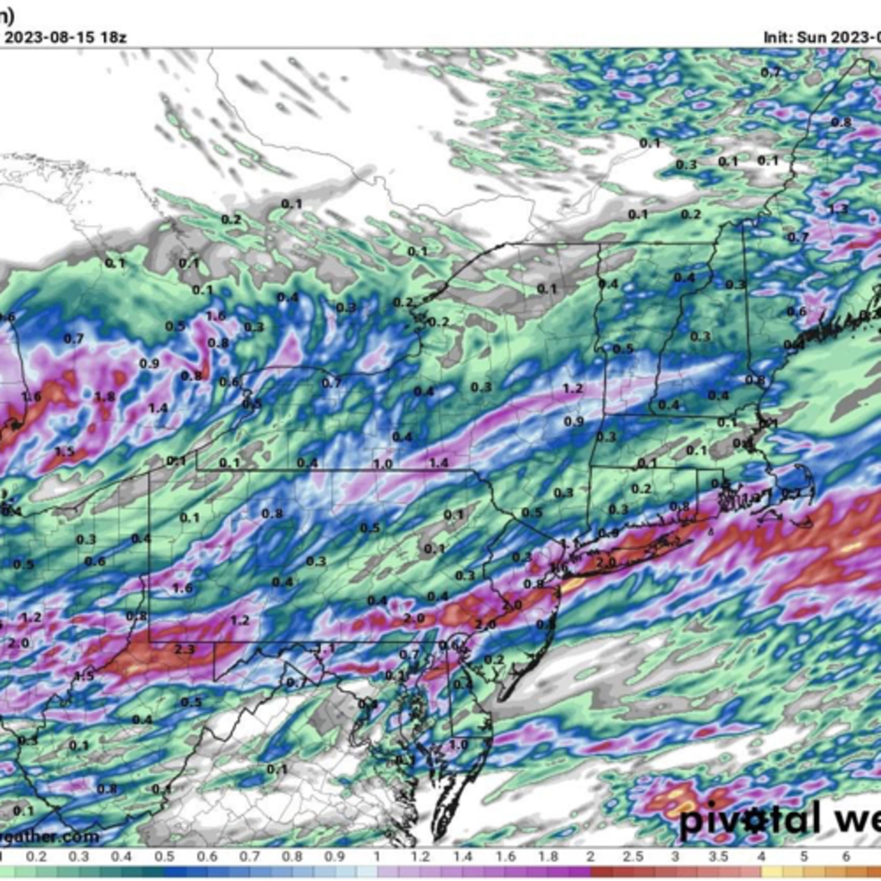 A very wet warm front