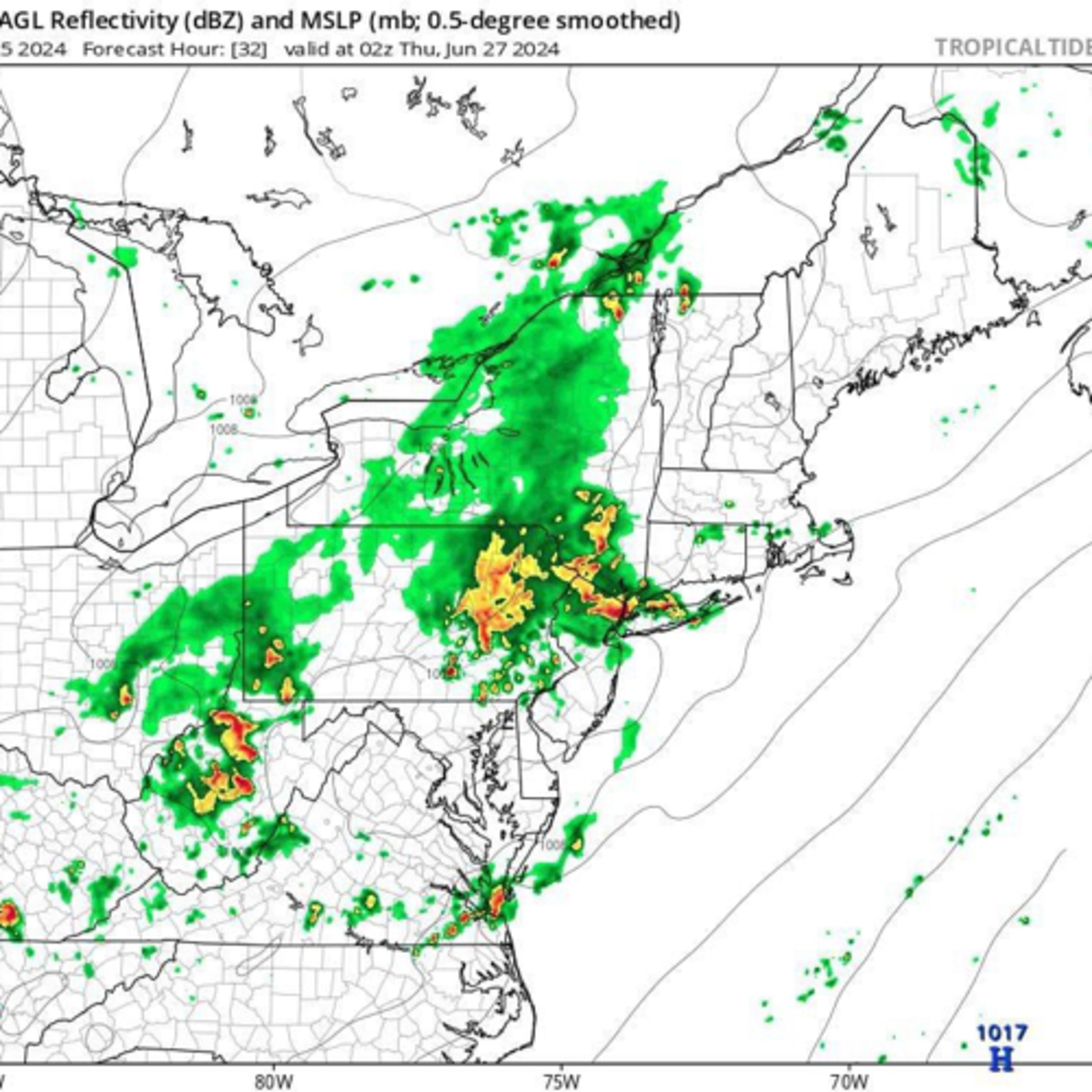 Muggy and stormy hump day