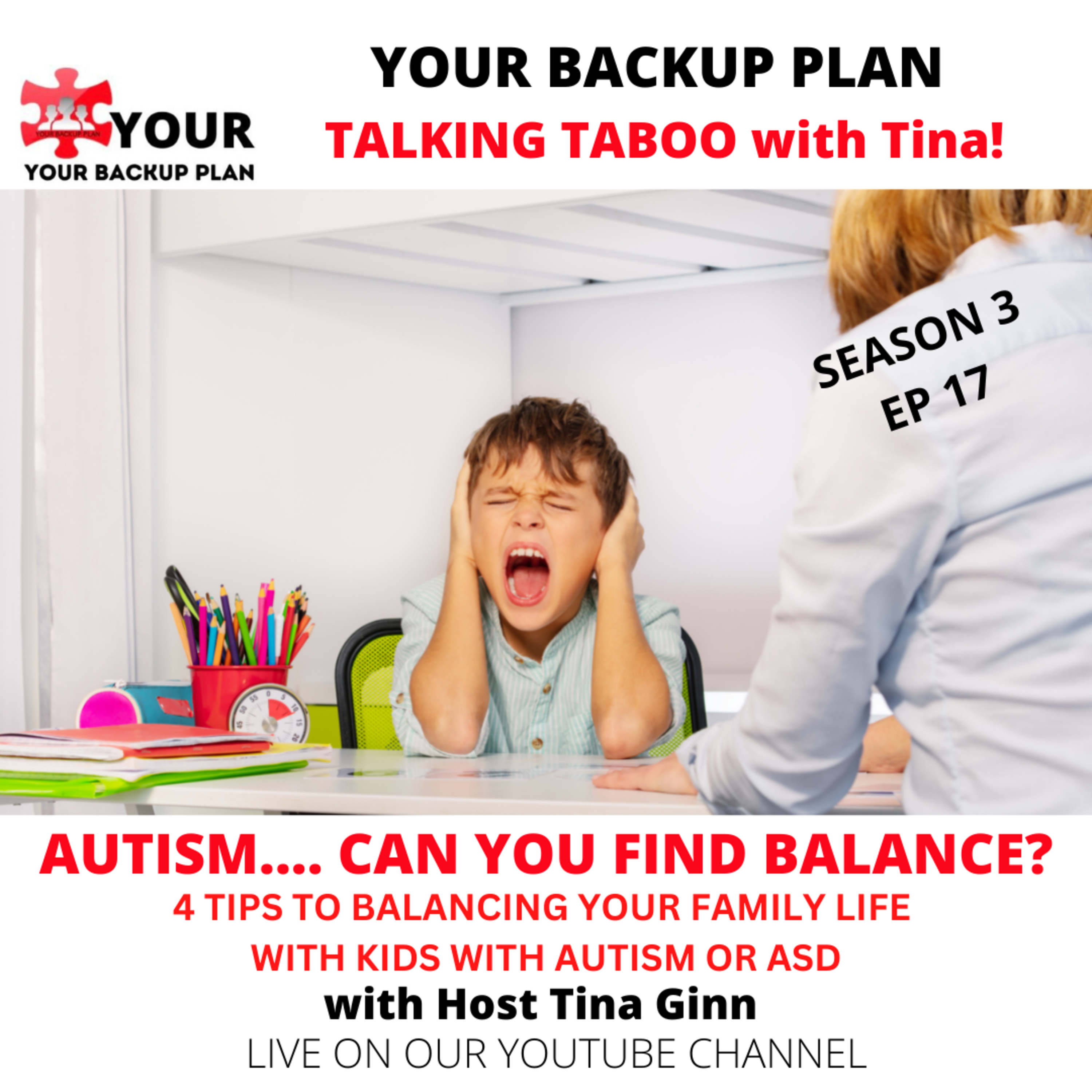 AUTISM.... CAN YOU FIND BALANCE? 4 TIPS TO BALANCING YOUR FAMILY LIFE WITH KIDS WITH AUTISM OR ASD episode artwork