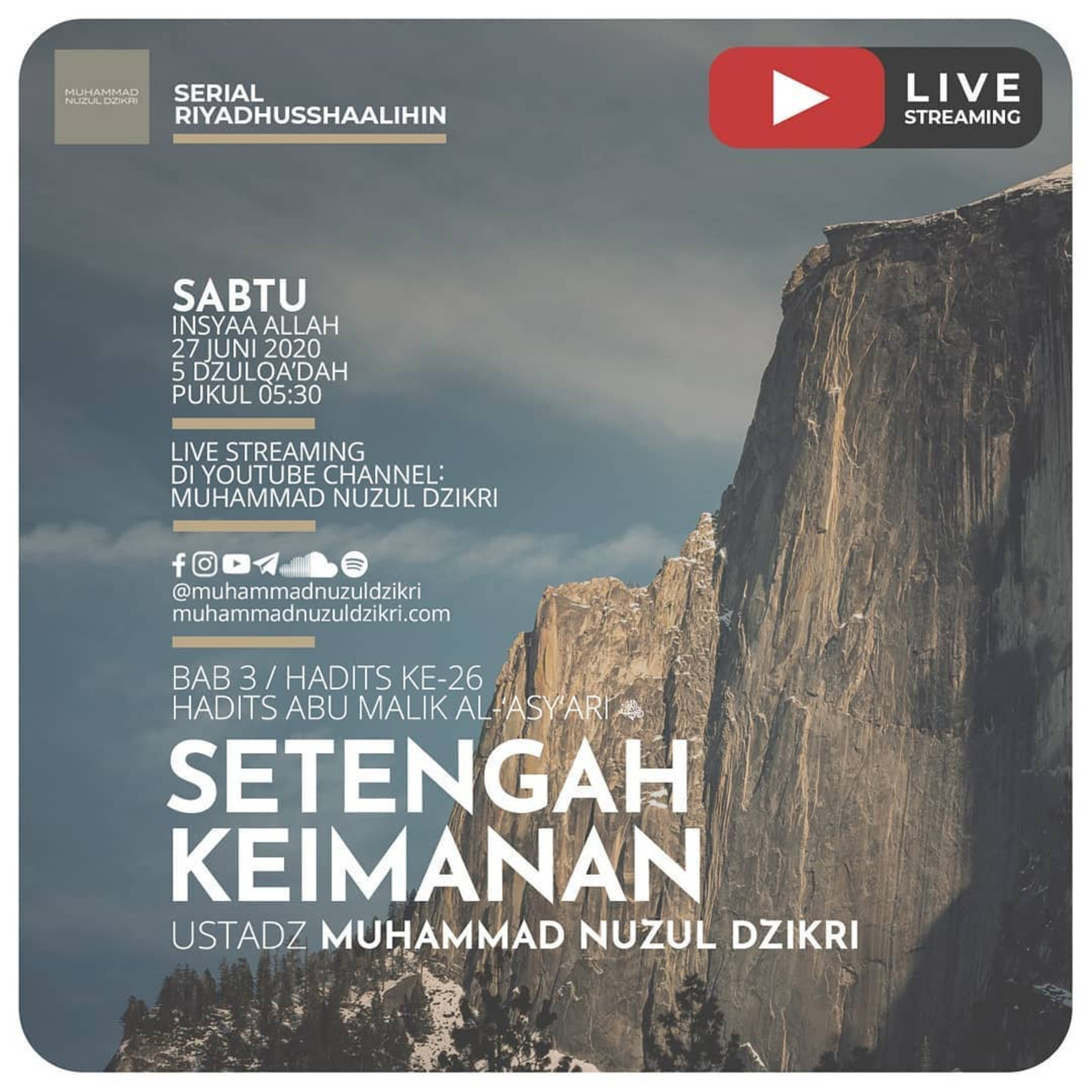 Riyadhusshaalihin - 72. "SETENGAH KEIMANAN"