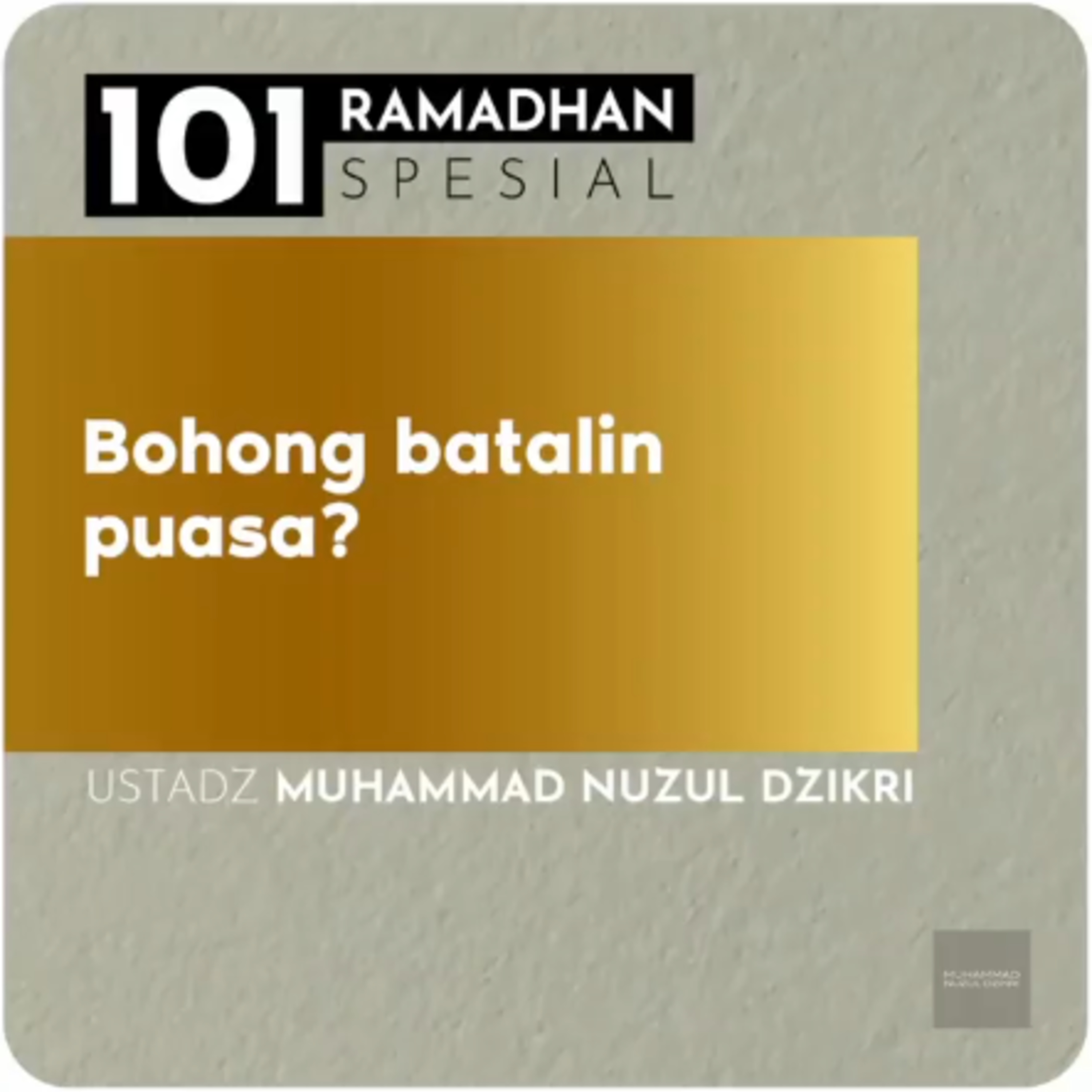 BOHONG BATALIN PUASA? - 101 TALKSHOW (4 menitan!)