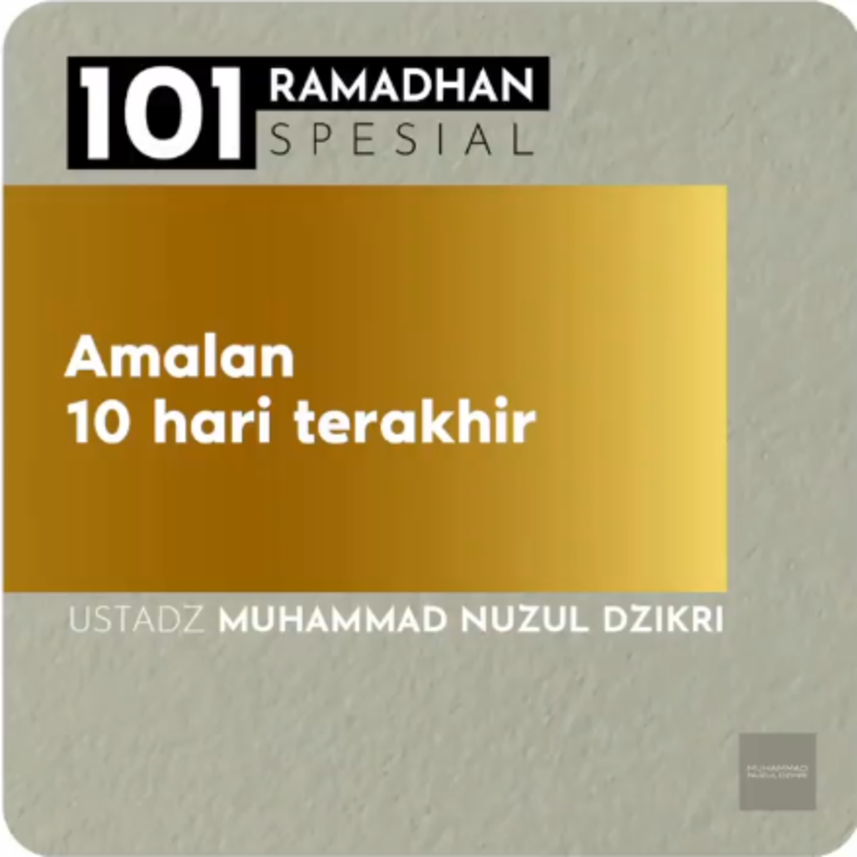 101 TALKSHOW - AMALAN 10 HARI TERAKHIR (6 menitan!)