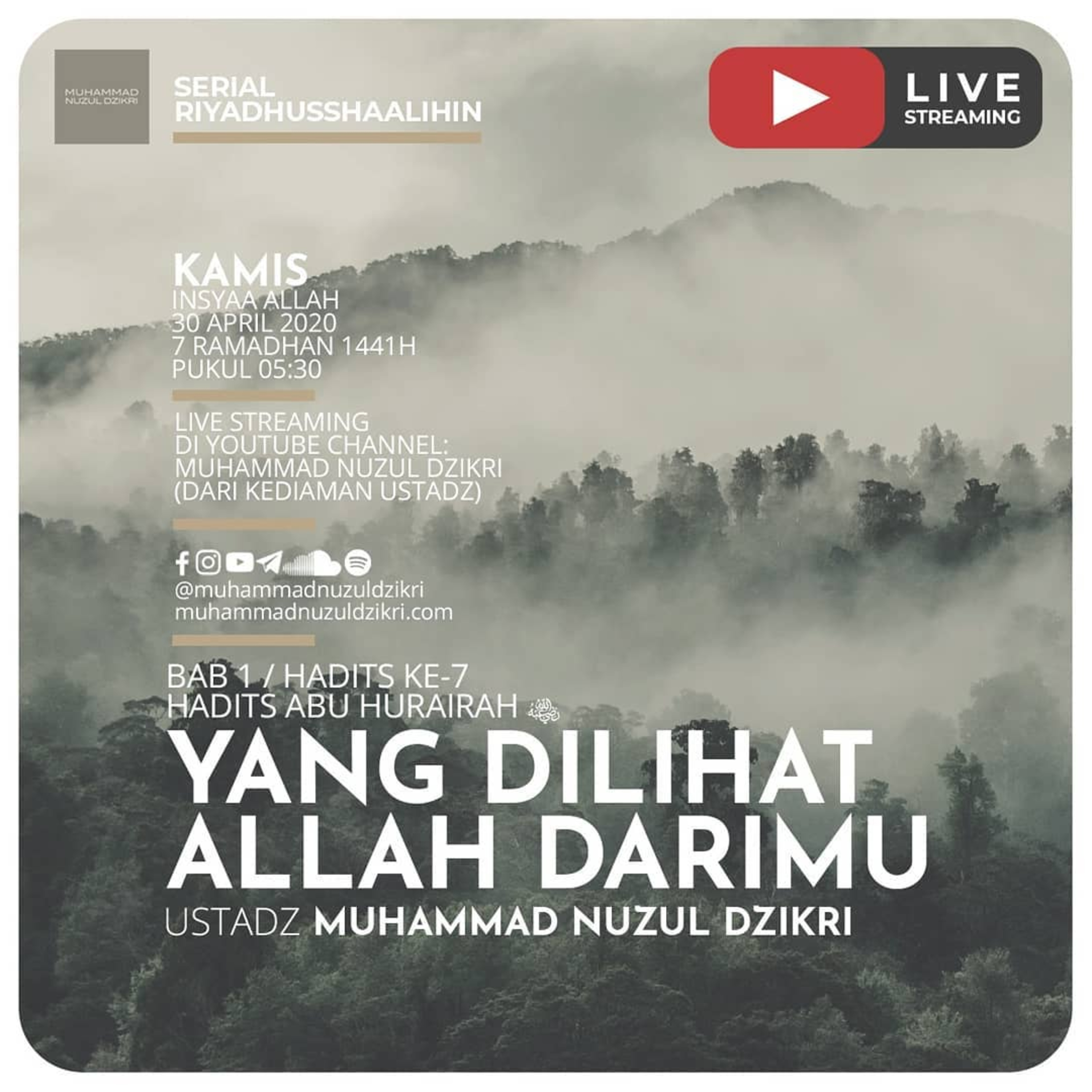 Riyadusshaalihin - 21. "YANG DILIHAT ALLAH DARIMU"
