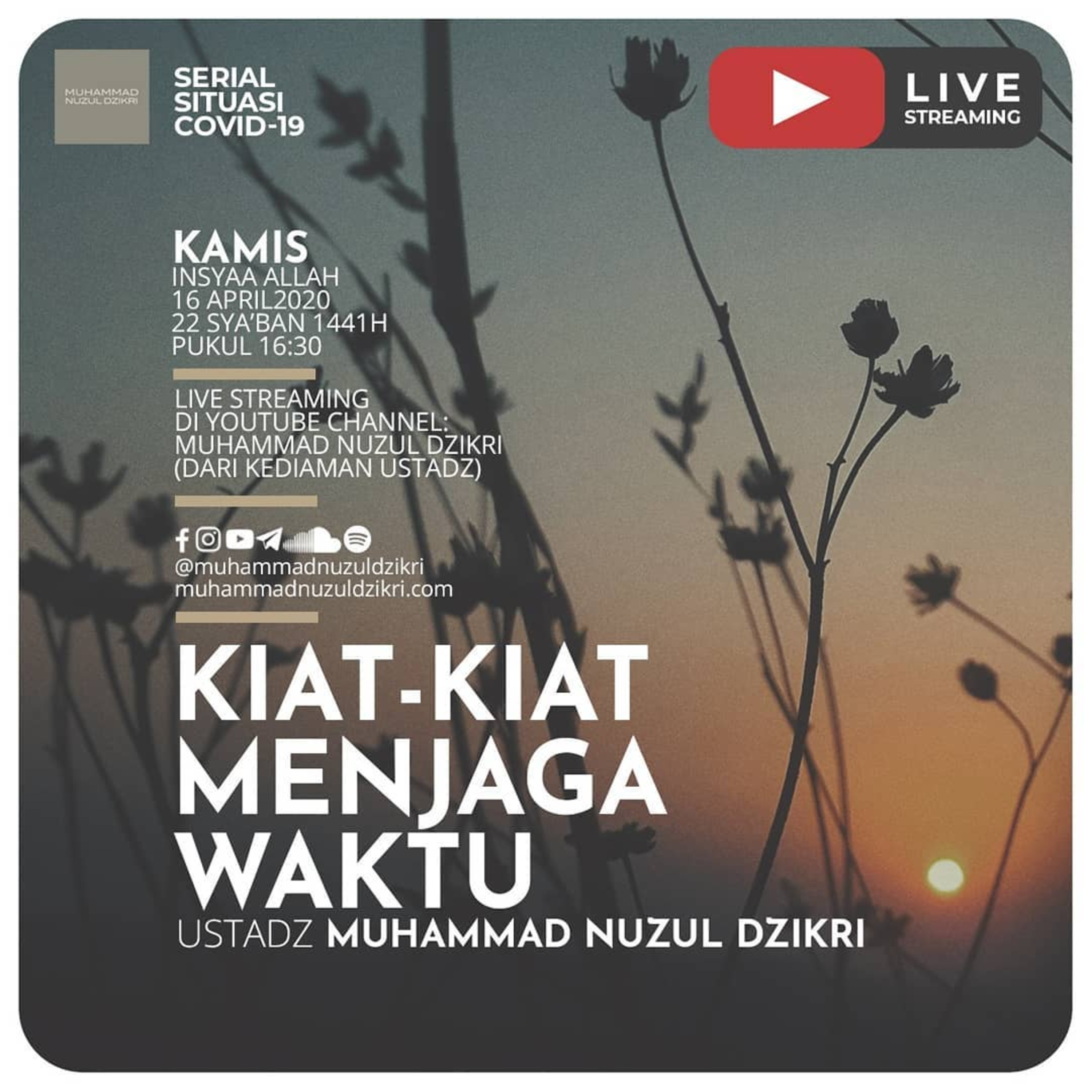 KIAT-KIAT MENJAGA WAKTU | SERIAL SITUASI COVID-19.