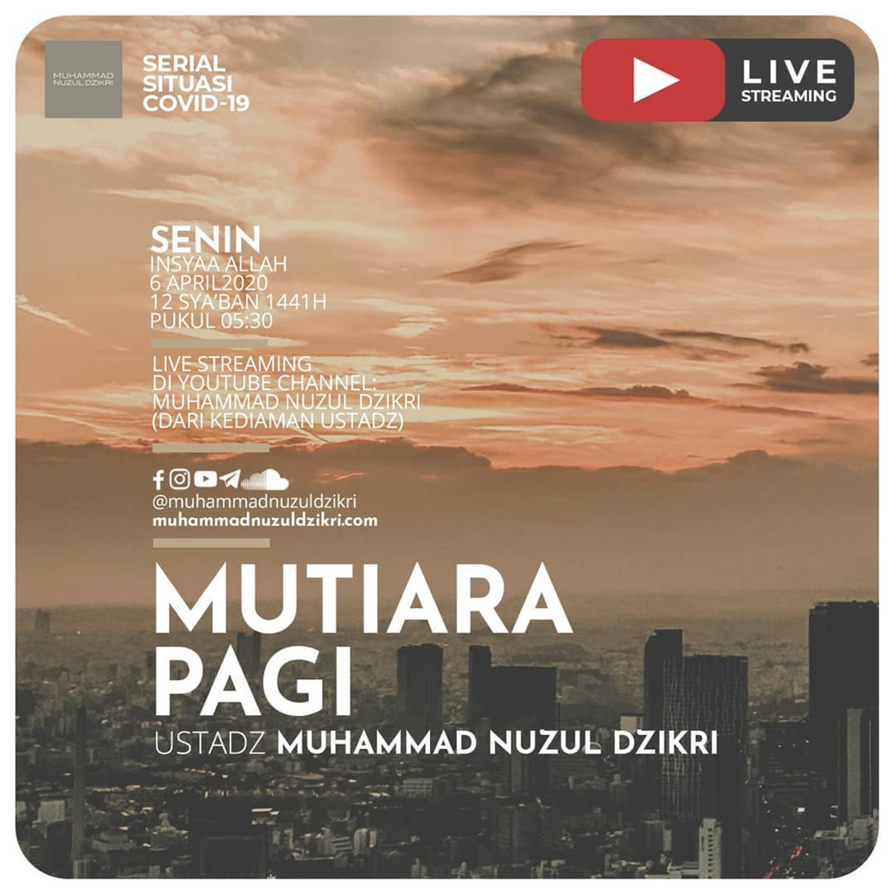 WABAH YANG MENYINGKAP MUTIARA Mutiara Pagi Serial Situasi COVID-19