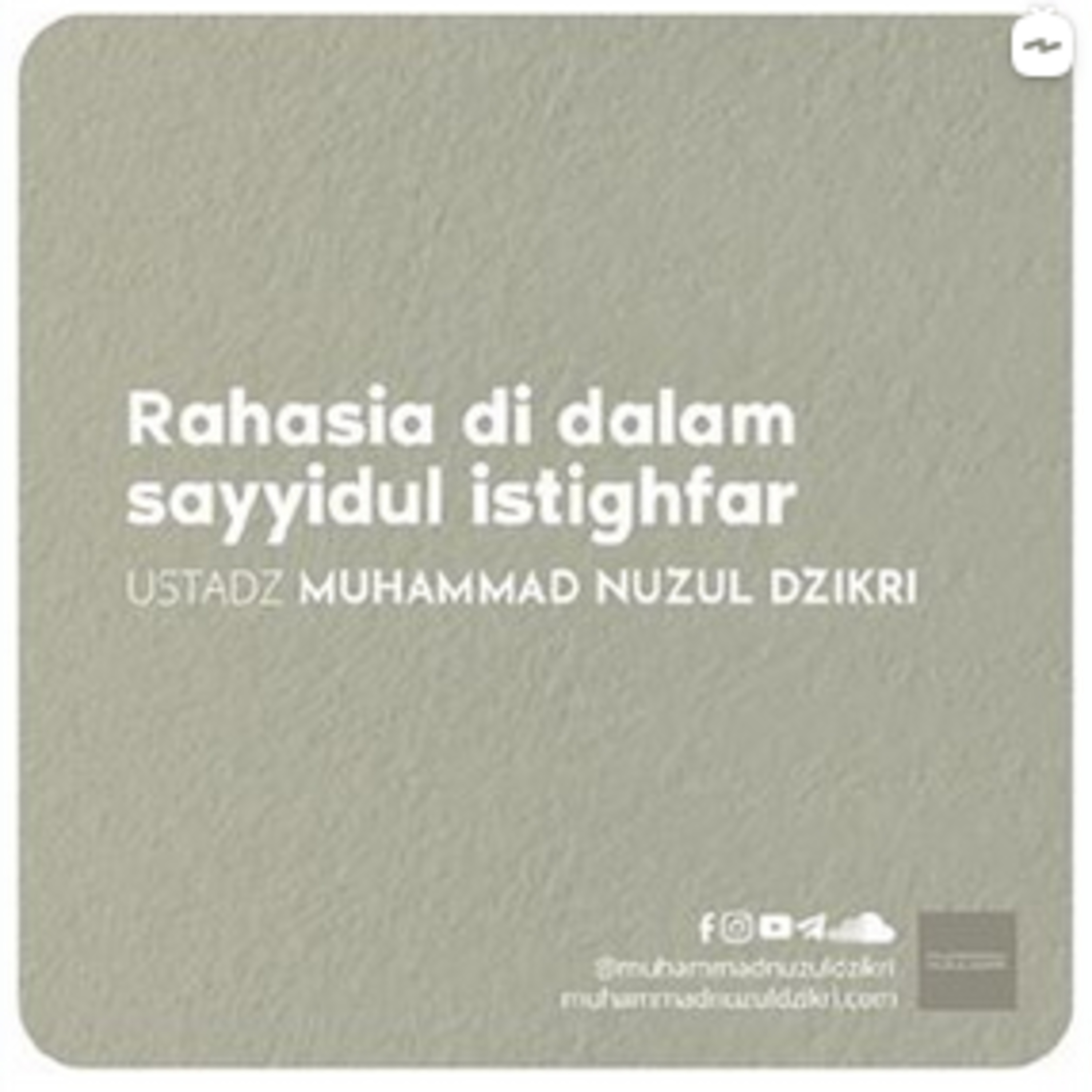 RAHASIA DI DALAM SAYYIDUL ISTIGHFAR (2 menitan)