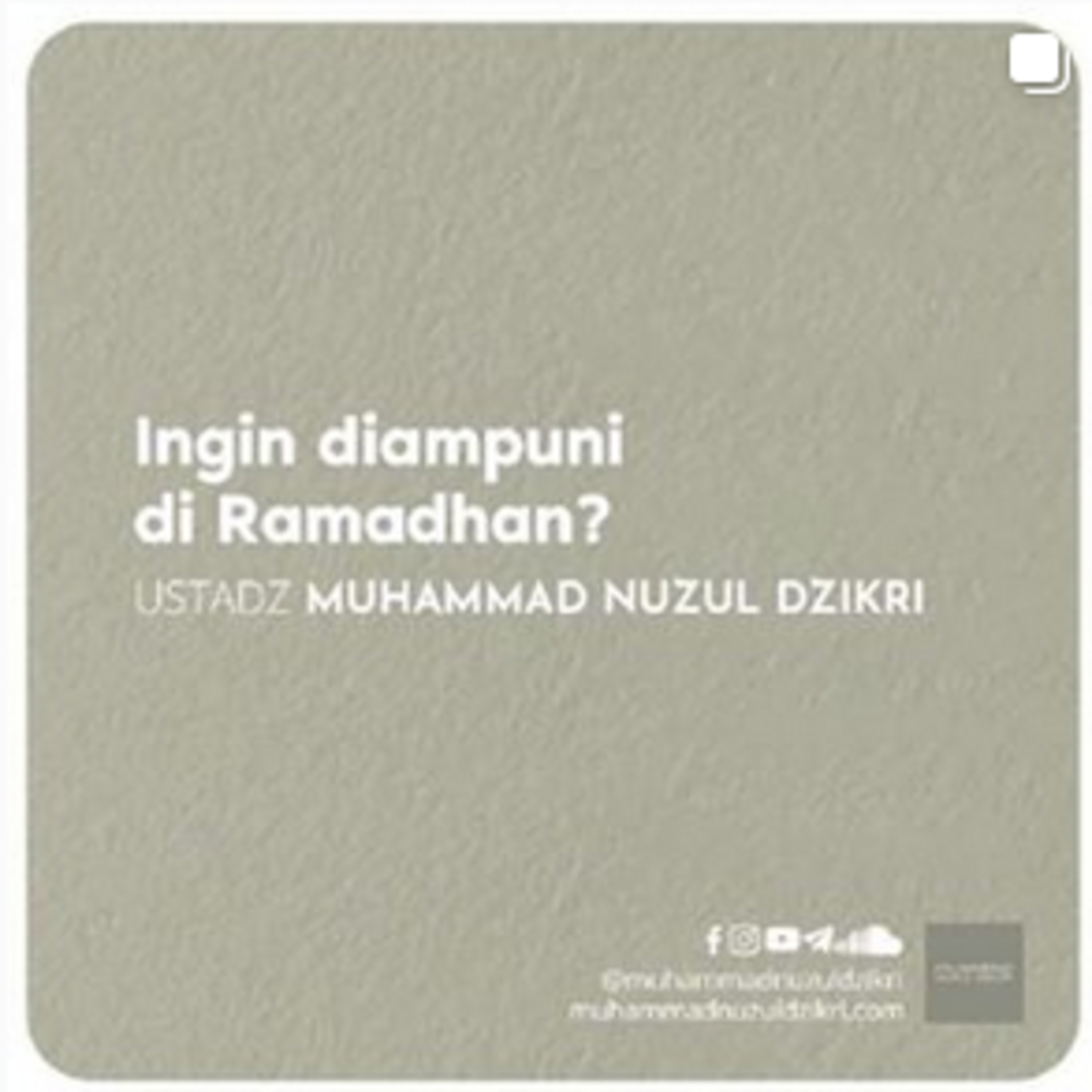 INGIN DIAMPUNI DI RAMADHAN? (4 menitan!) 
