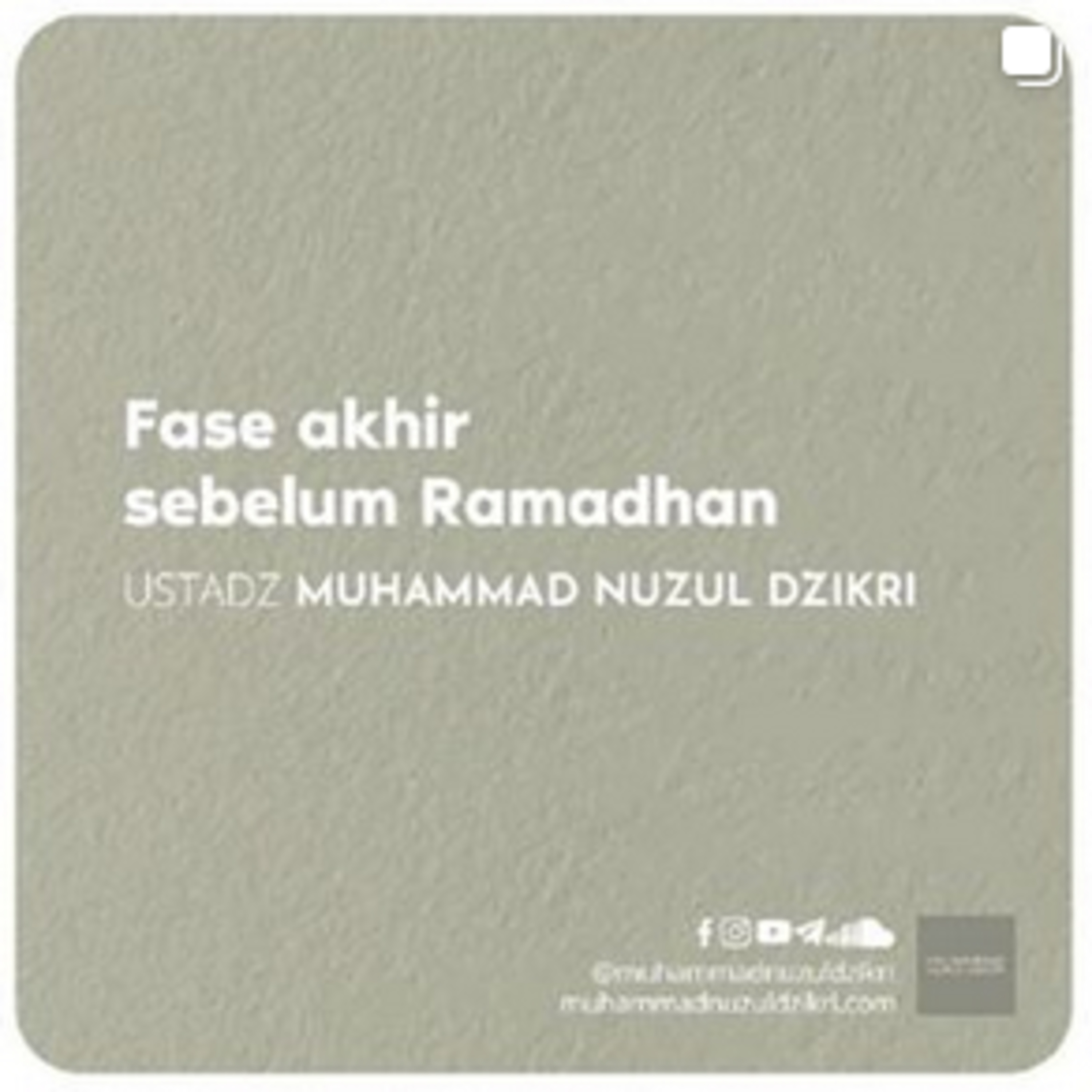 FASE AKHIR SEBELUM RAMADHAN (2 menitan!) 