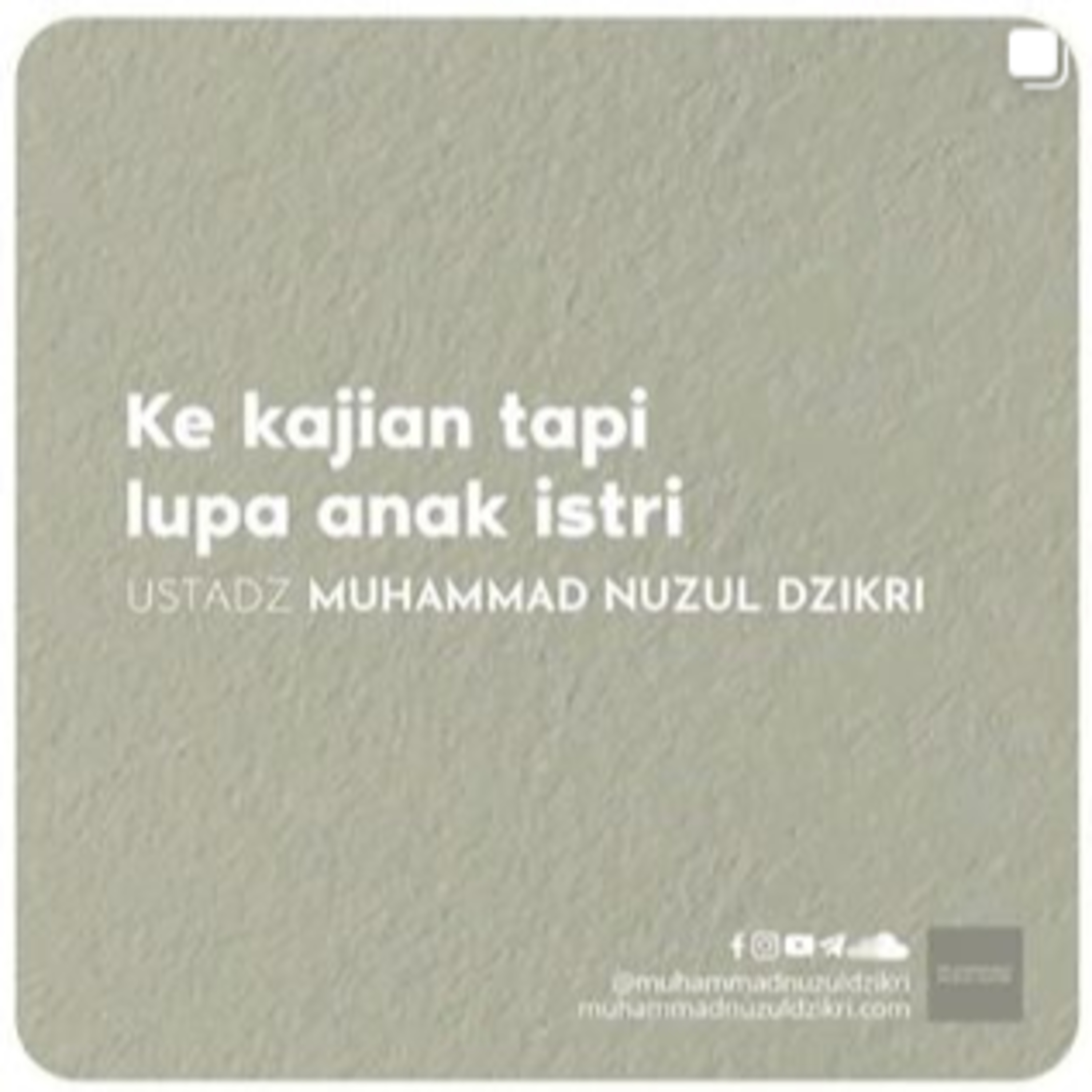 KE KAJIAN TAPI LUPA ANAK ISTRI (2 menitan) 