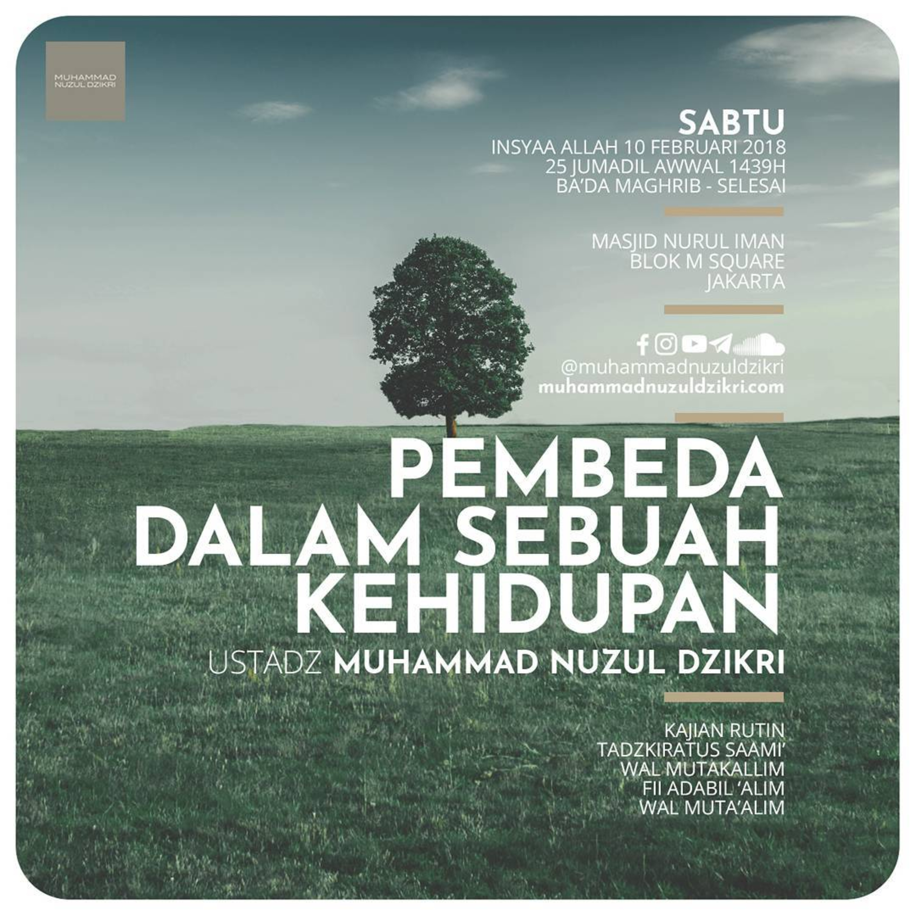 12. PEMBEDA DALAM SEBUAH KEHIDUPAN - Tadzkiratus Saami'