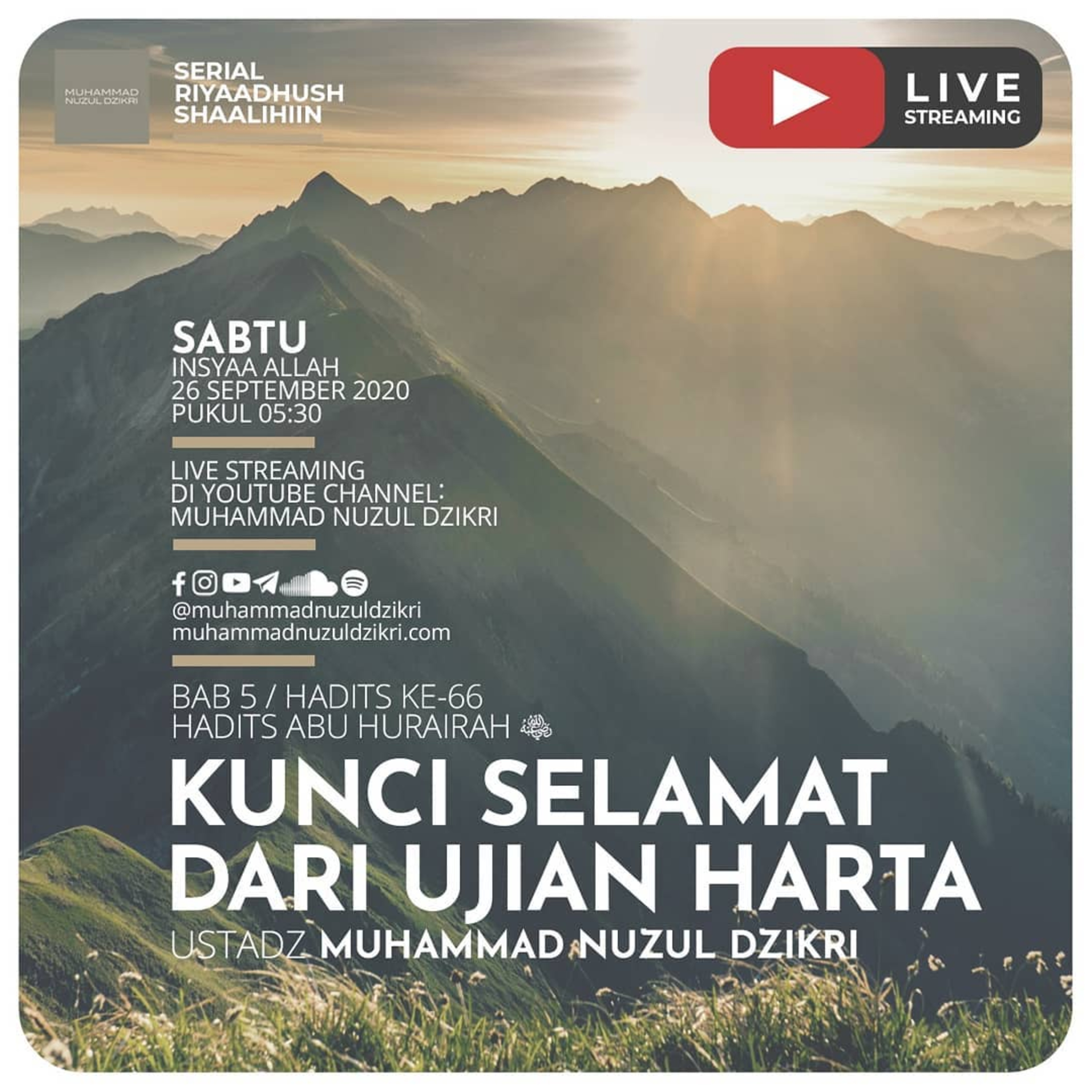 Riyaadhushshaalihiin 162. "KUNCI SELAMAT DARI UJIAN HARTA"