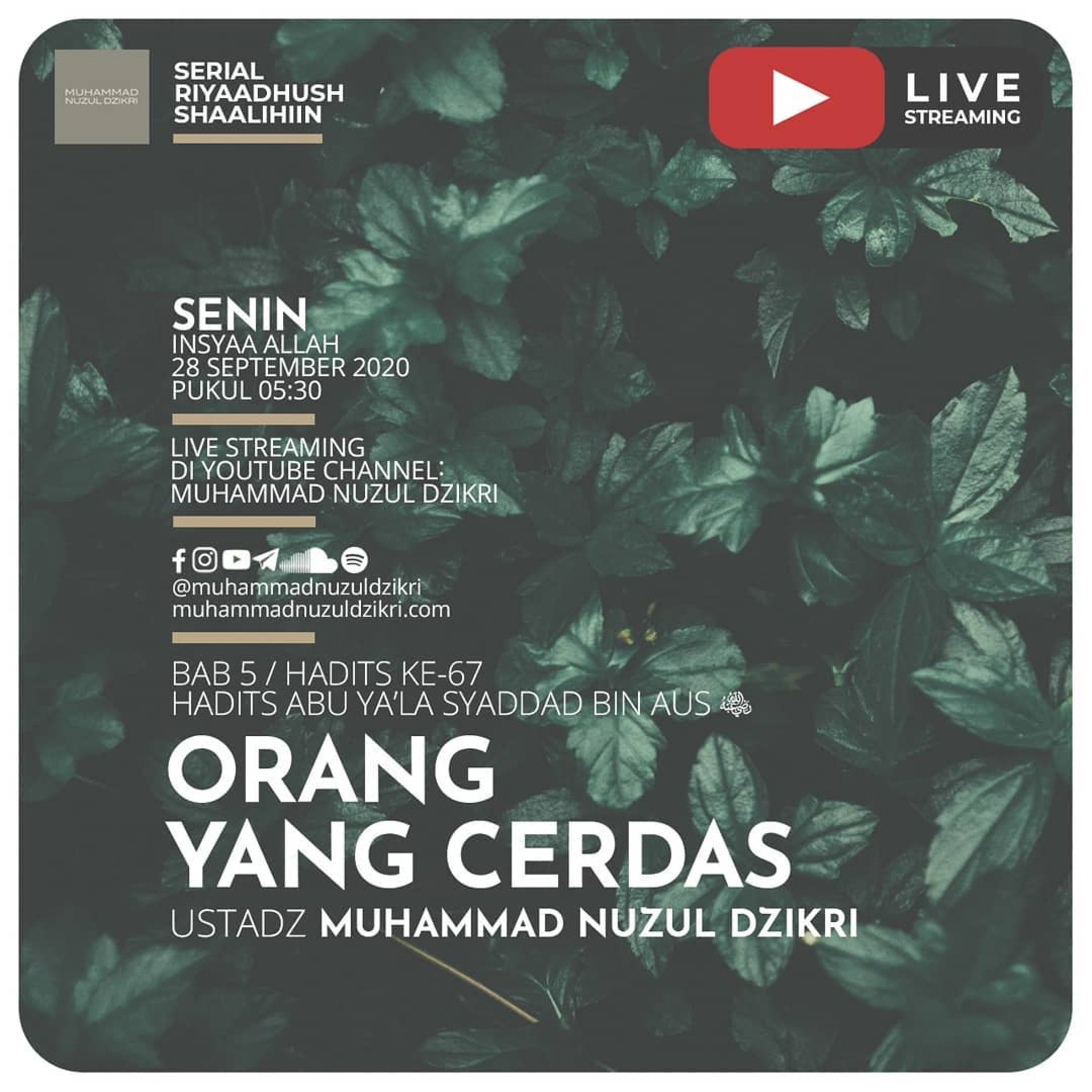 Riyaadhushshaalihiin 164. "ORANG YANG CERDAS"