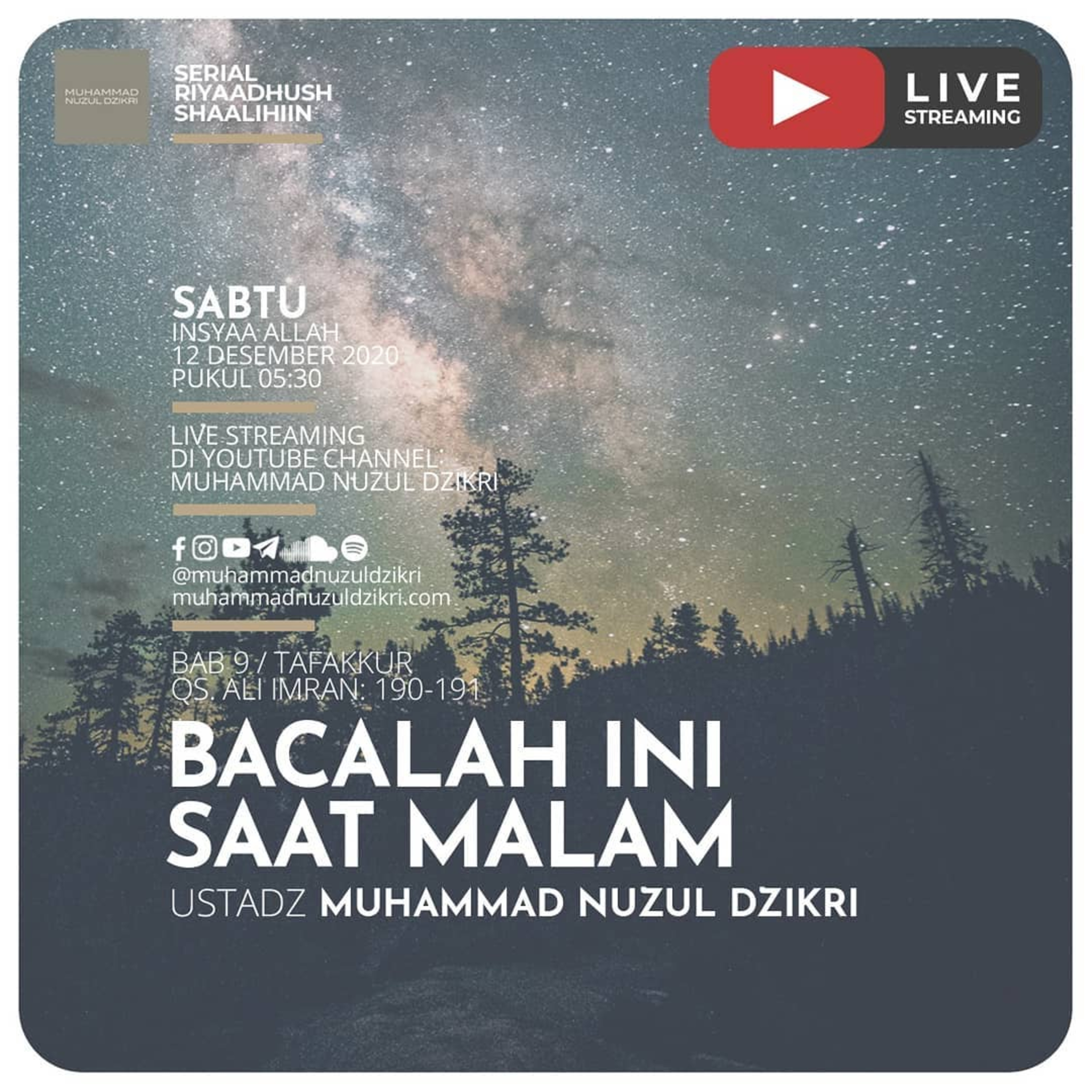 Riyaadhushshaalihiin 239. "BACALAH INI SAAT MALAM"