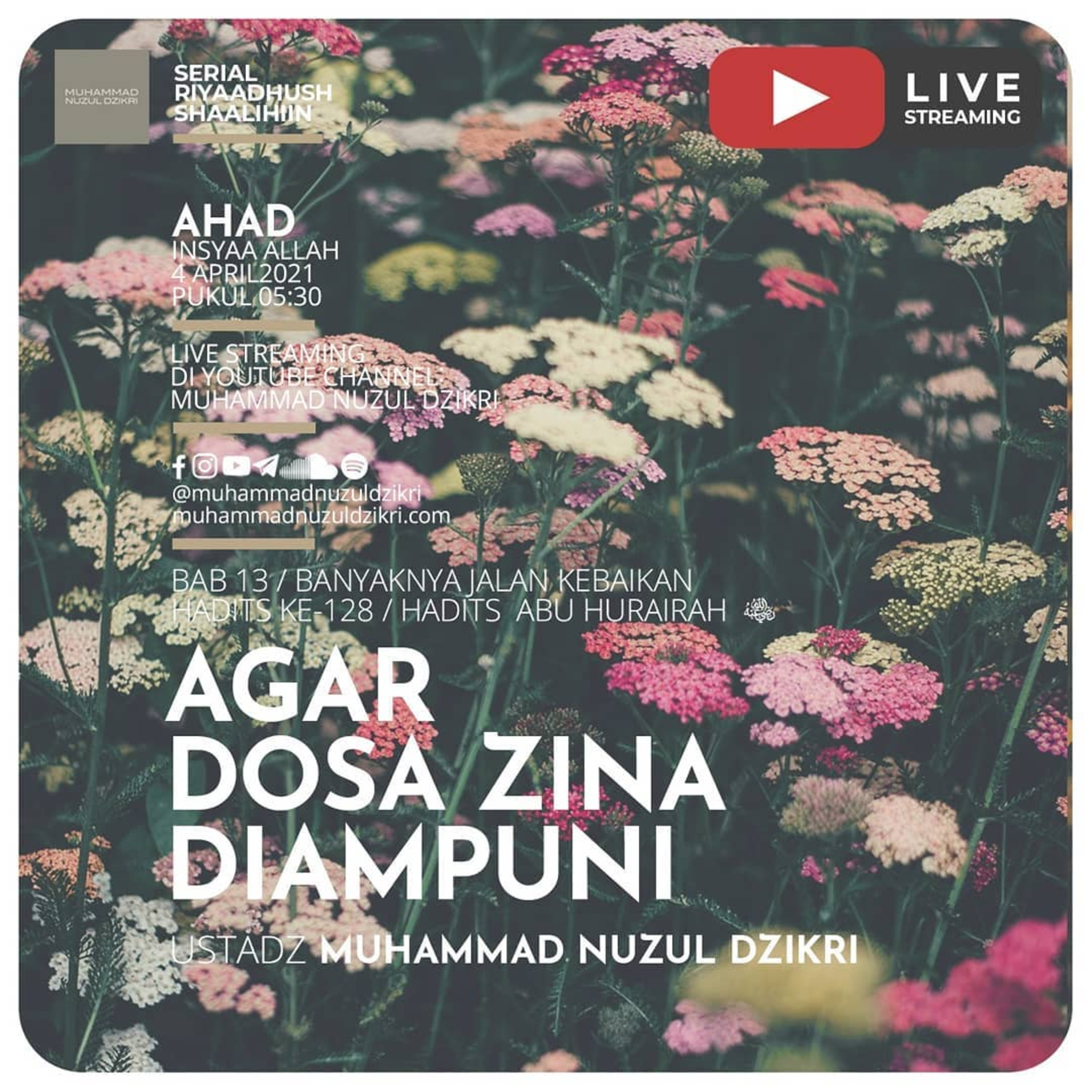 Riyaadhushshaalihiin 337. "AGAR DOSA ZINA DIAMPUNI"