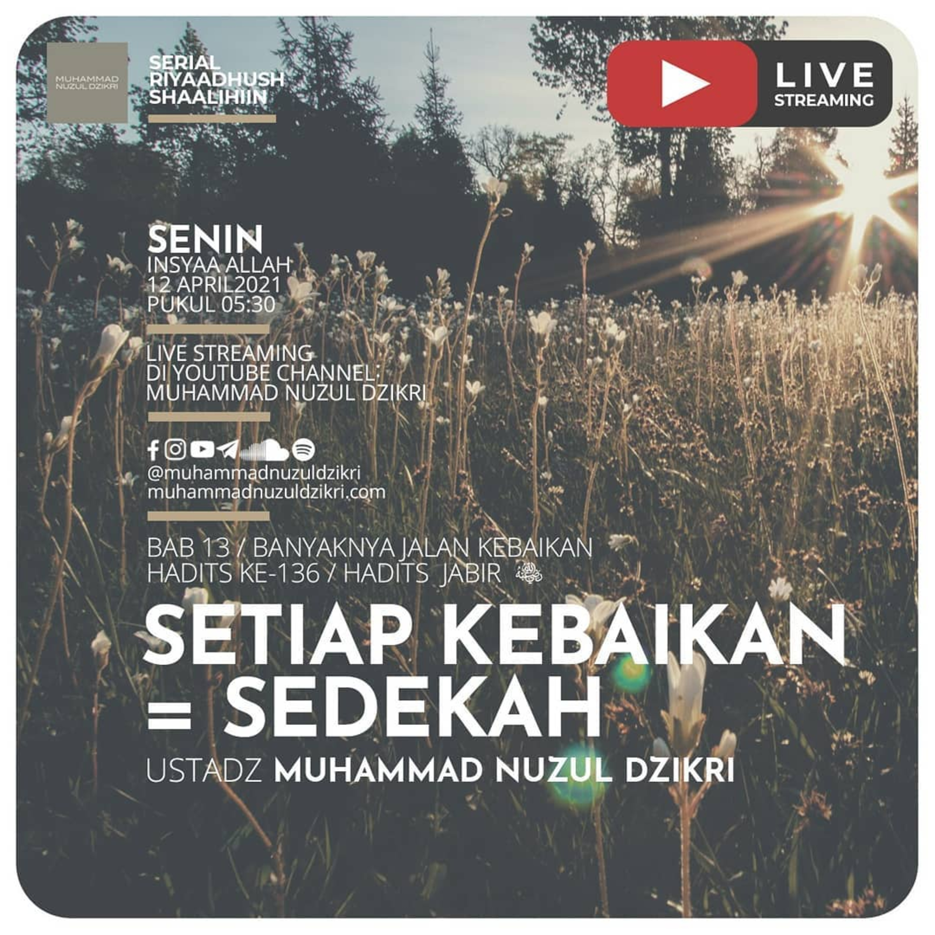 Riyaadhushshaalihiin 345. "SETIAP KEBAIKAN = SEDEKAH"