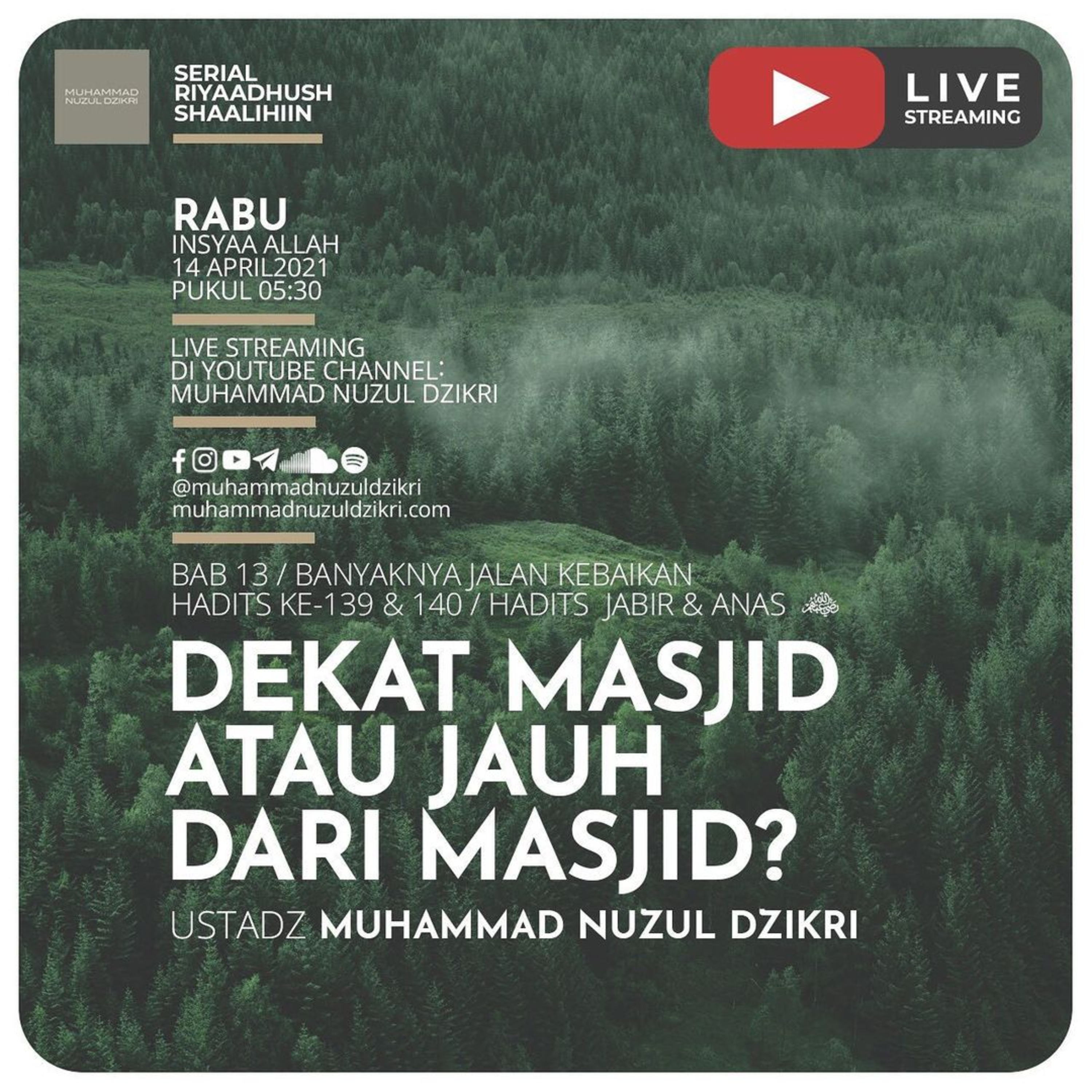 Riyaadhushshaalihiin 347. "DEKAT MASJID ATAU JAUH DARI MASJID?"