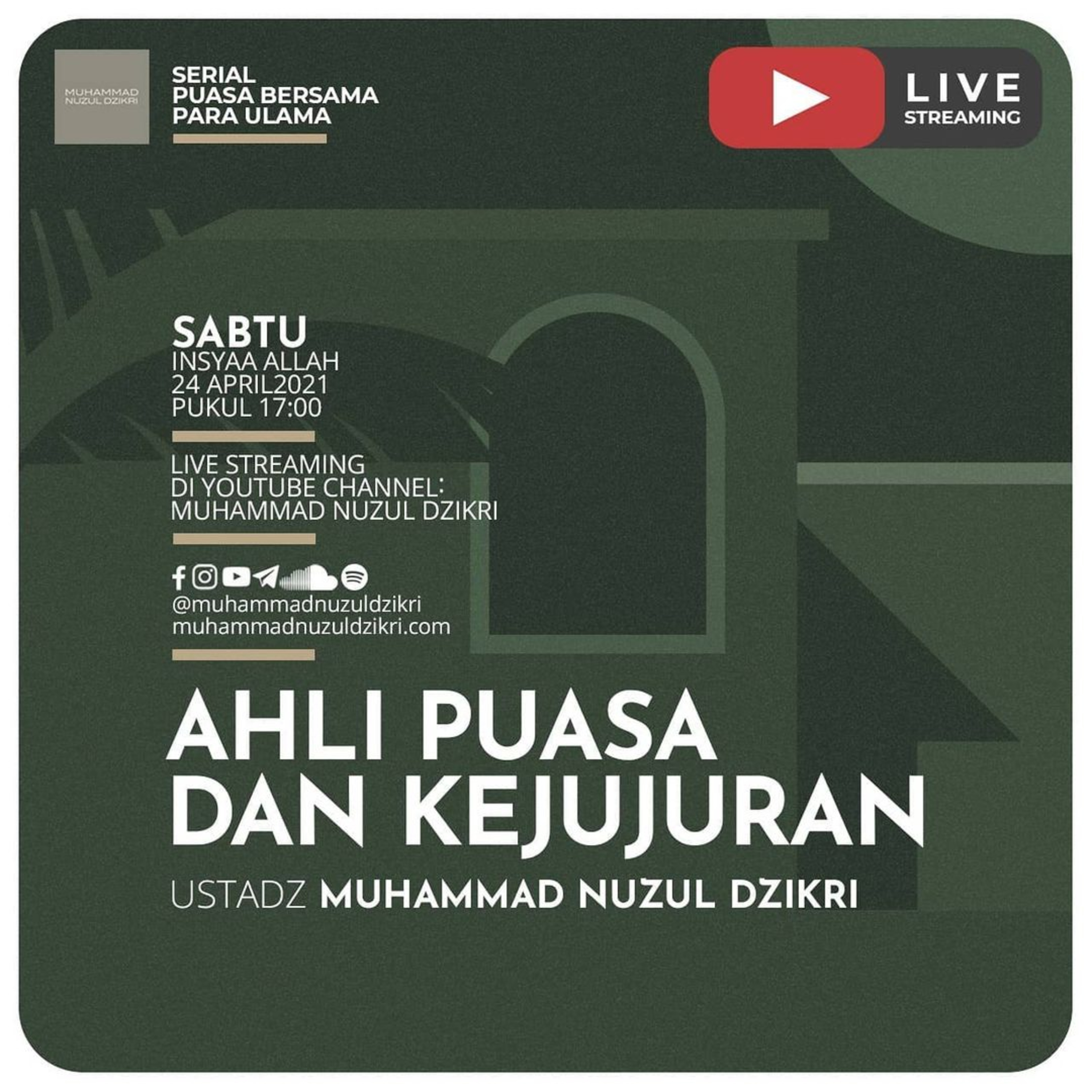 11. AHLI PUASA DAN KEJUJURAN | Serial Puasa Bersama Para Ulama