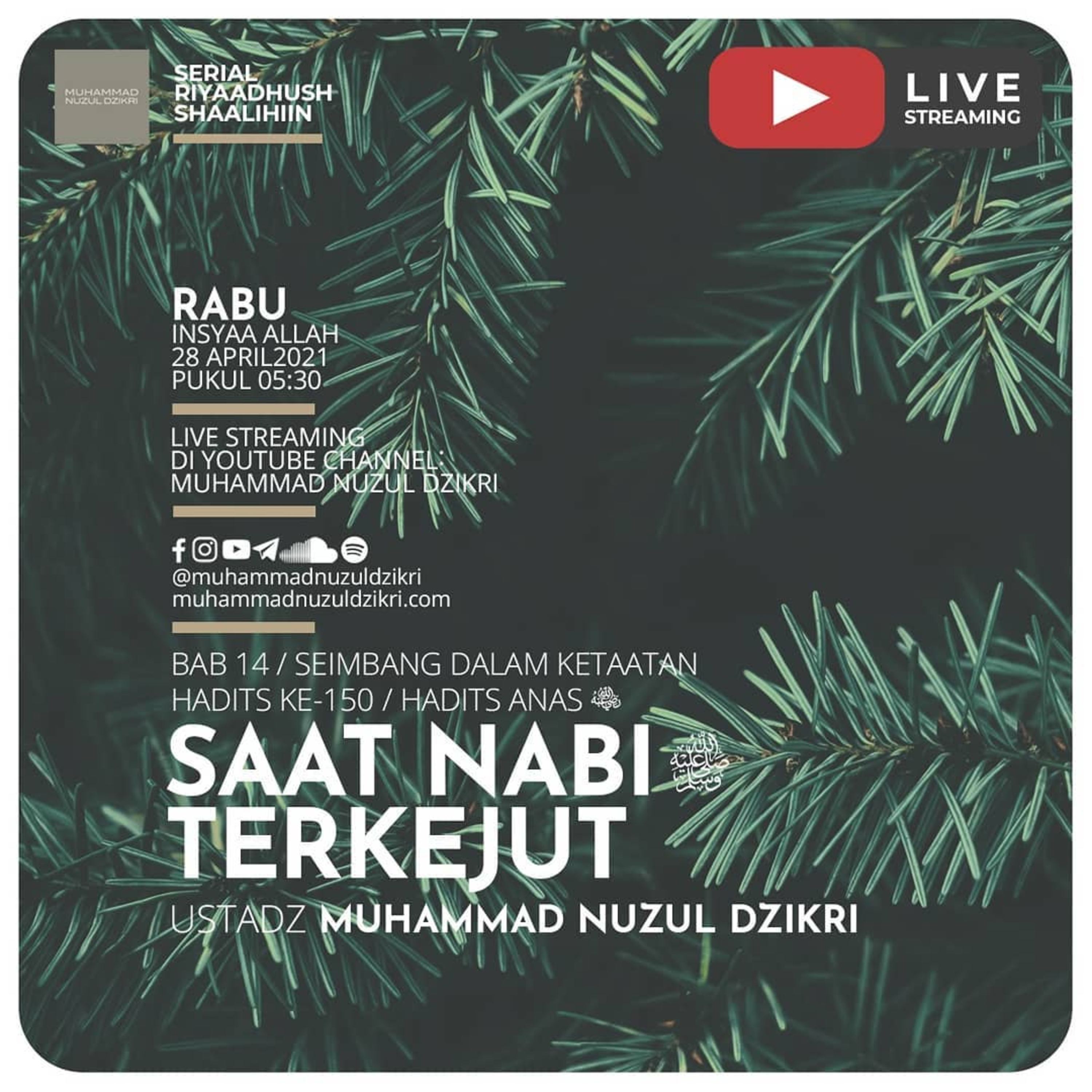 Riyaadhushshaalihiin 361. "SAAT NABI ﷺ TERKEJUT"